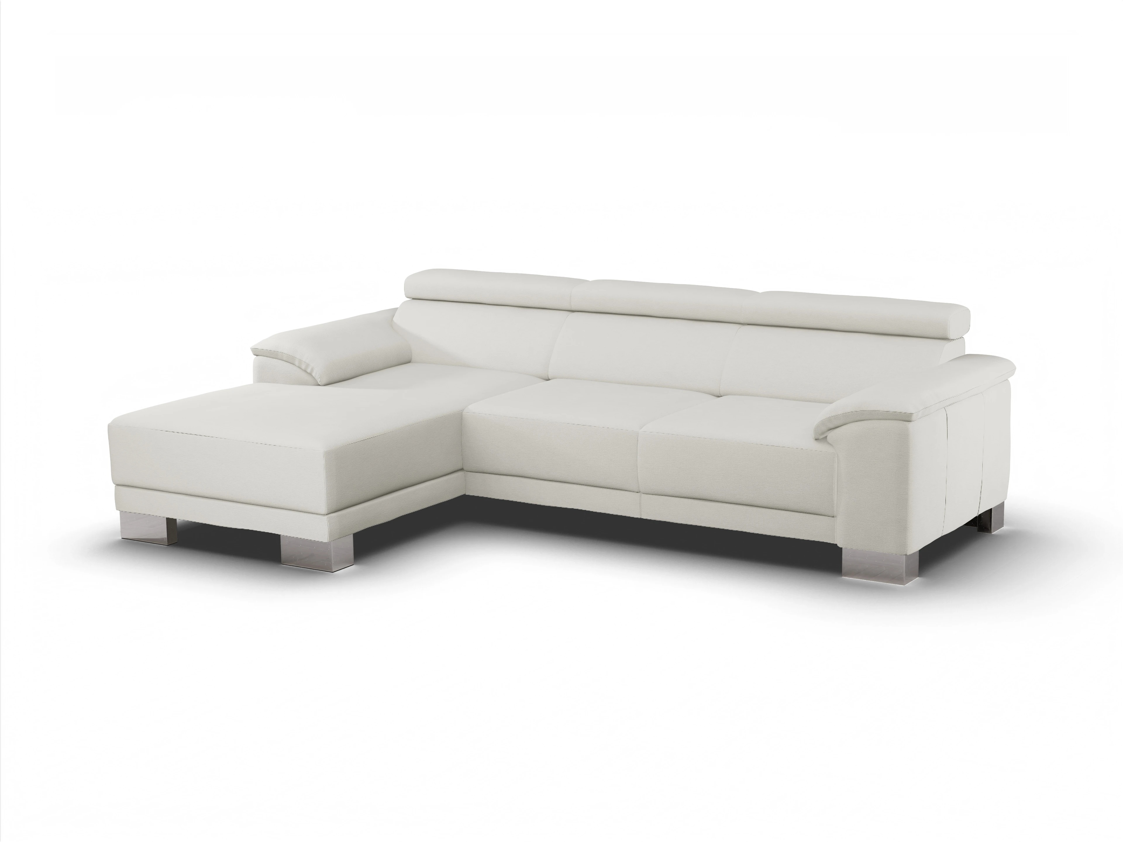 Ansicht des Produktes Antonio Ecksofa links Abschluss offen in Stoff Beige