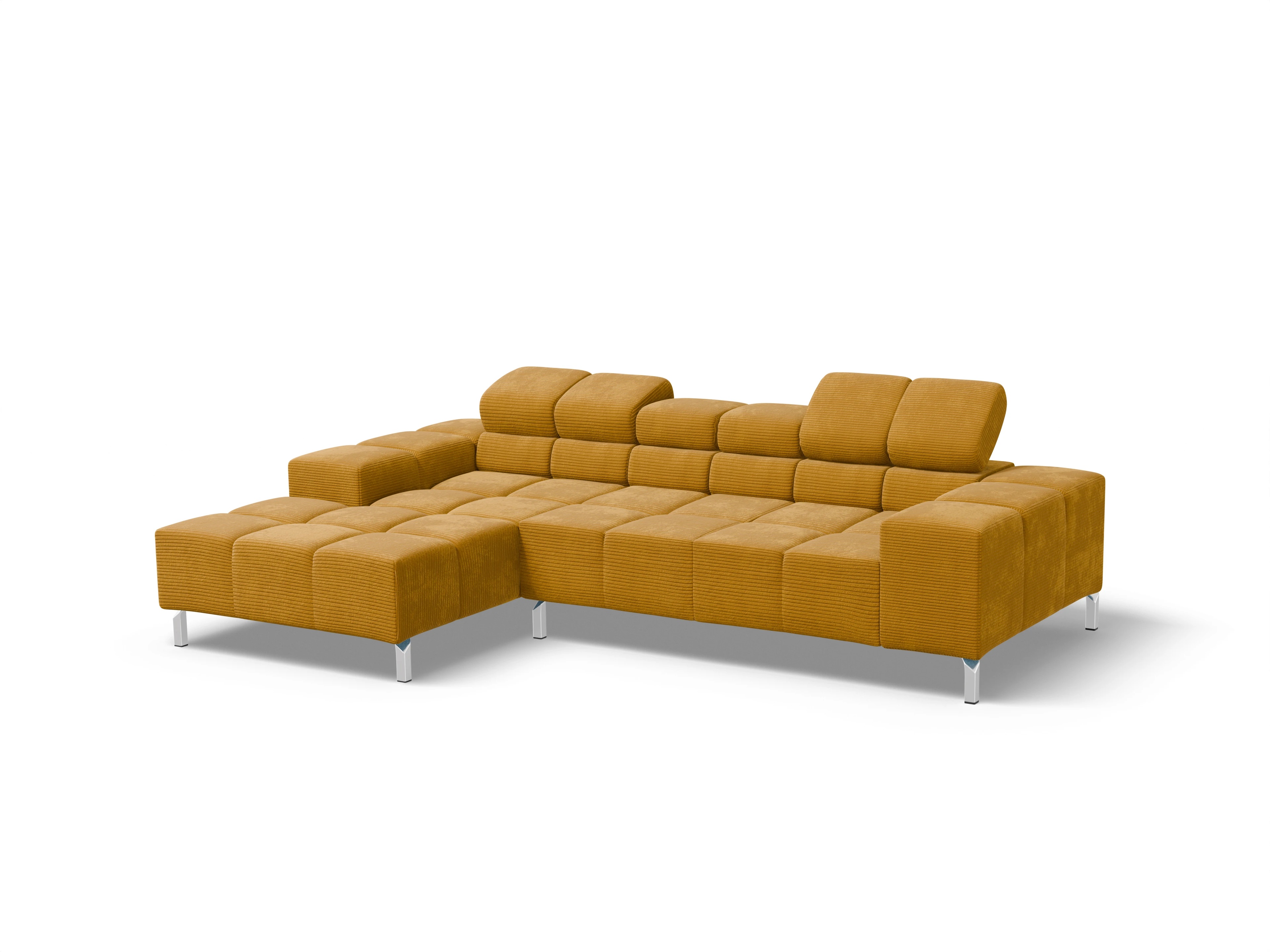 Ansicht des Produktes Wilo Ecksofa links Abschluss offen in Stoff Gelb