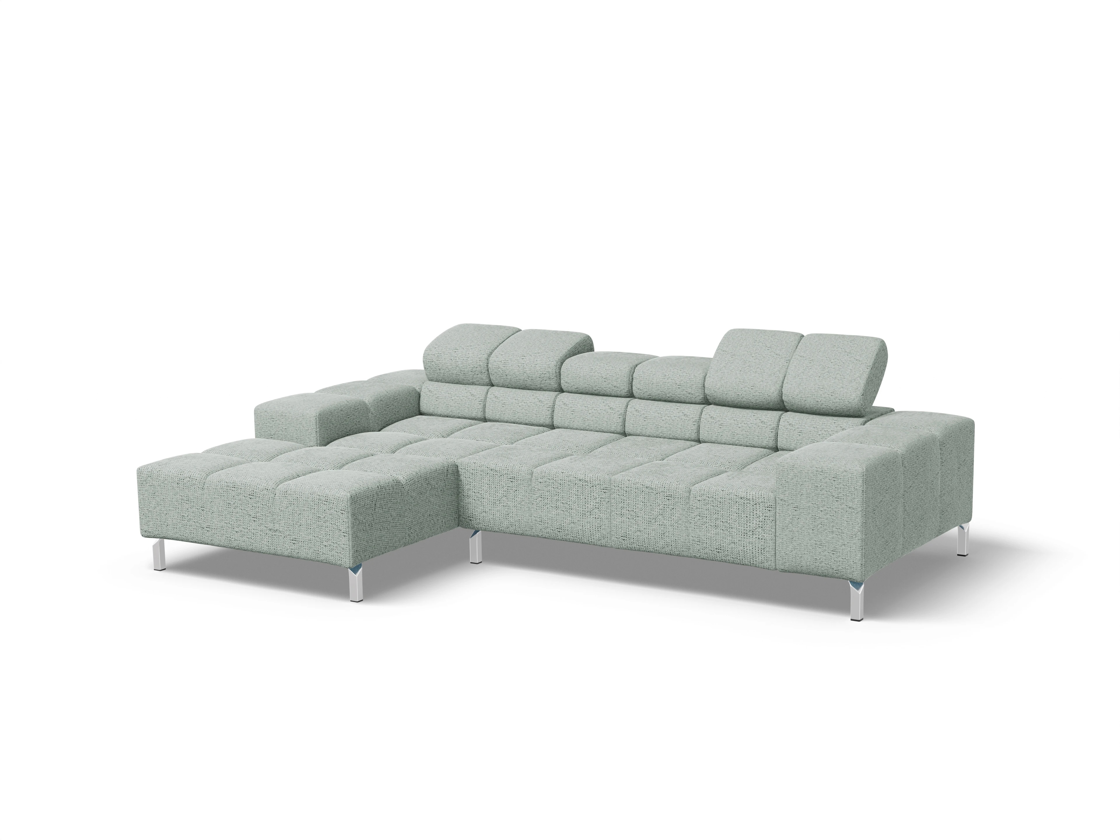Ansicht des Produktes Wilo Ecksofa links Abschluss offen in Stoff Grau