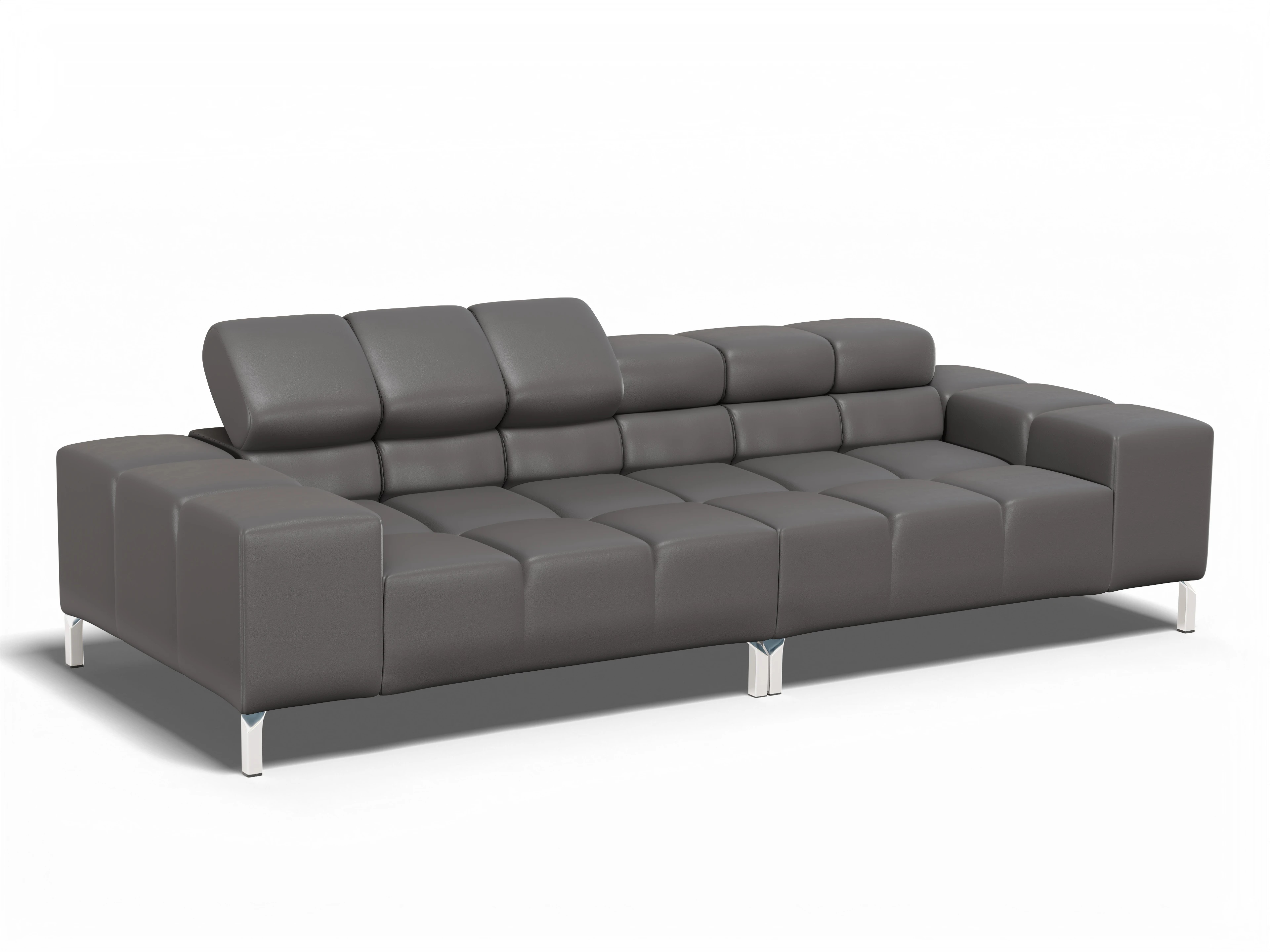 Ansicht des Produktes Wilo 3-Sitzer Sofa in Leder Grau