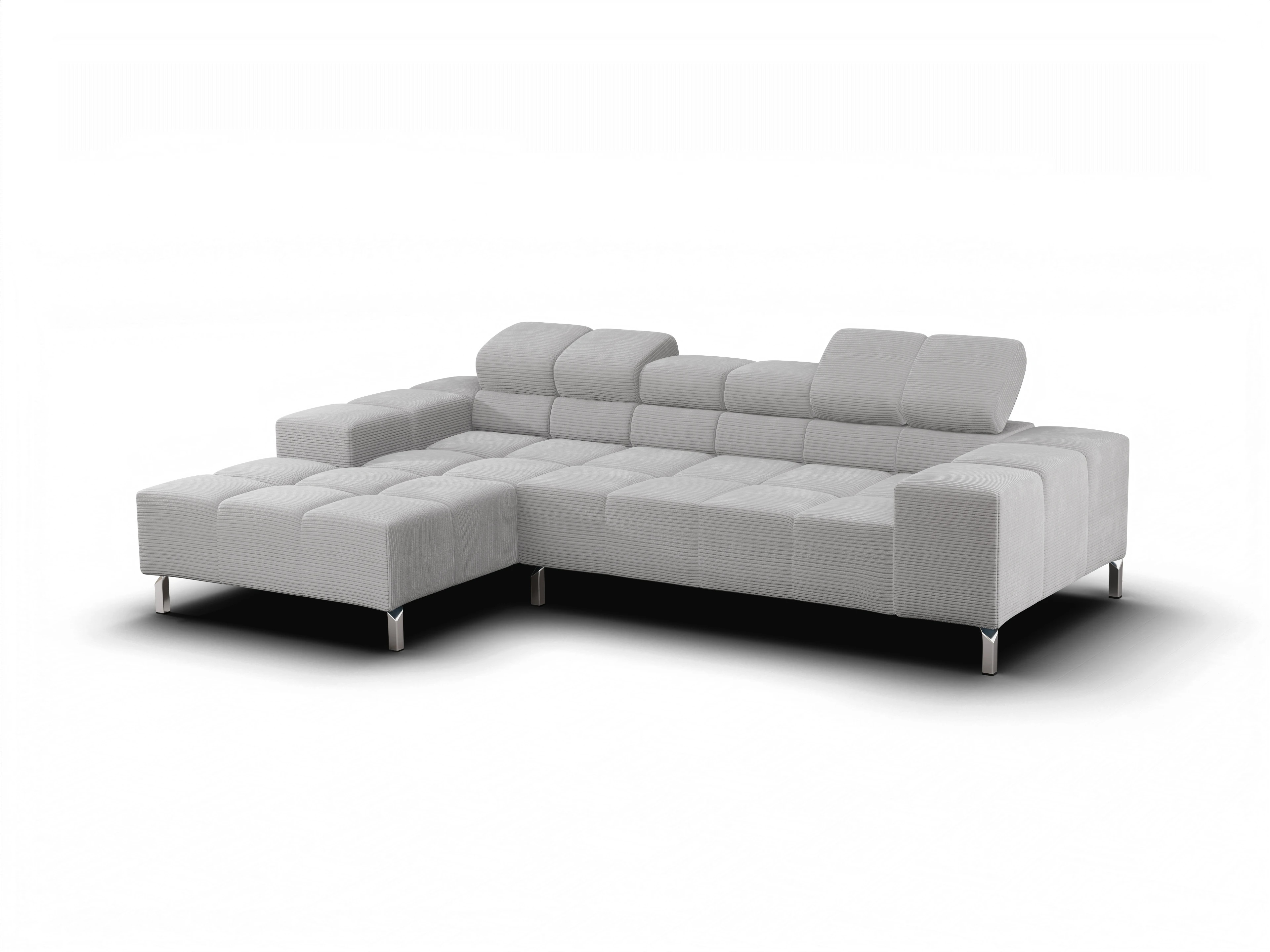 Ansicht des Produktes Wilo Ecksofa links Abschluss offen in Stoff Grau
