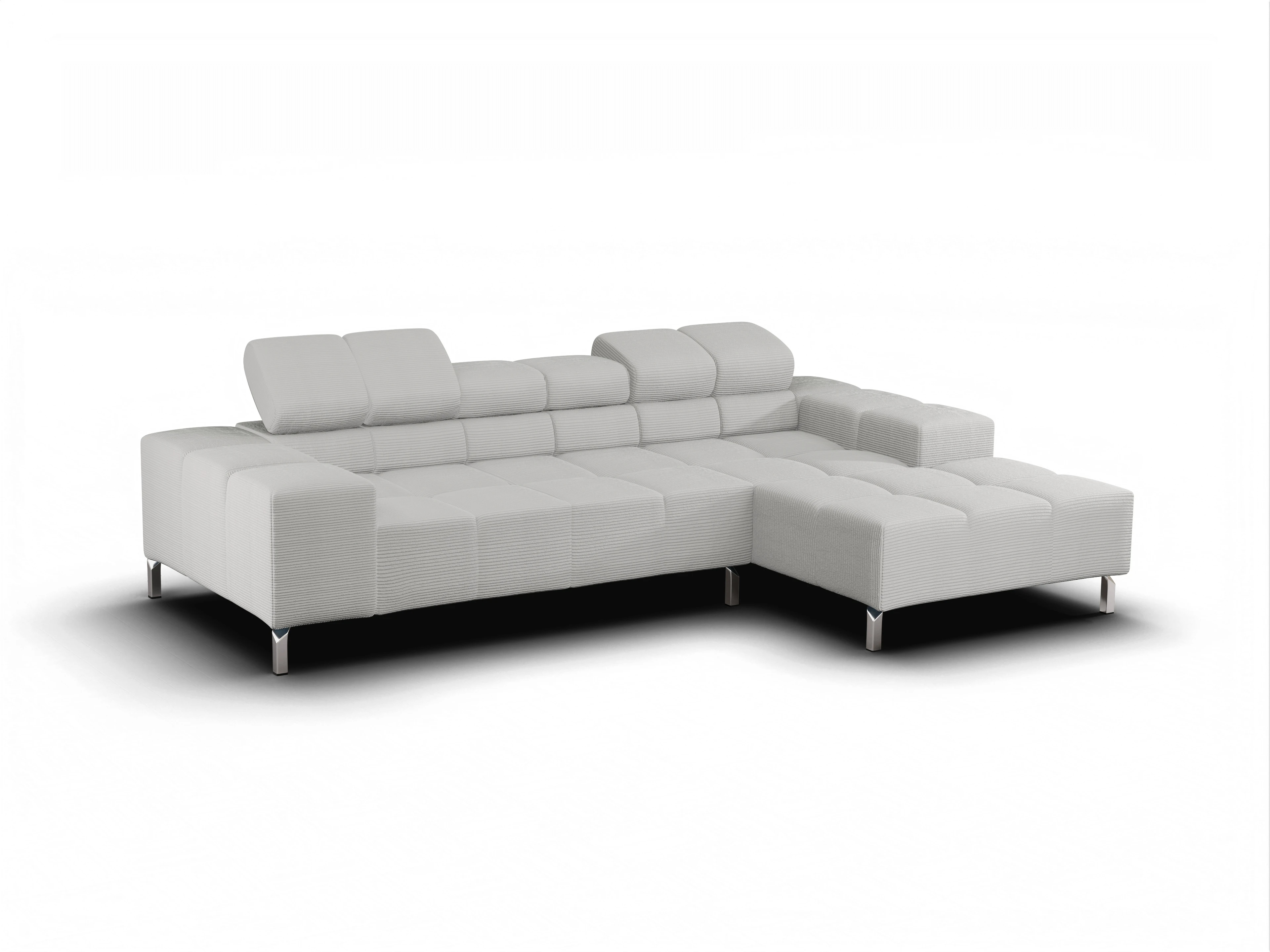 Ansicht des Produktes Wilo Ecksofa rechts Abschluss offen in Stoff Grau