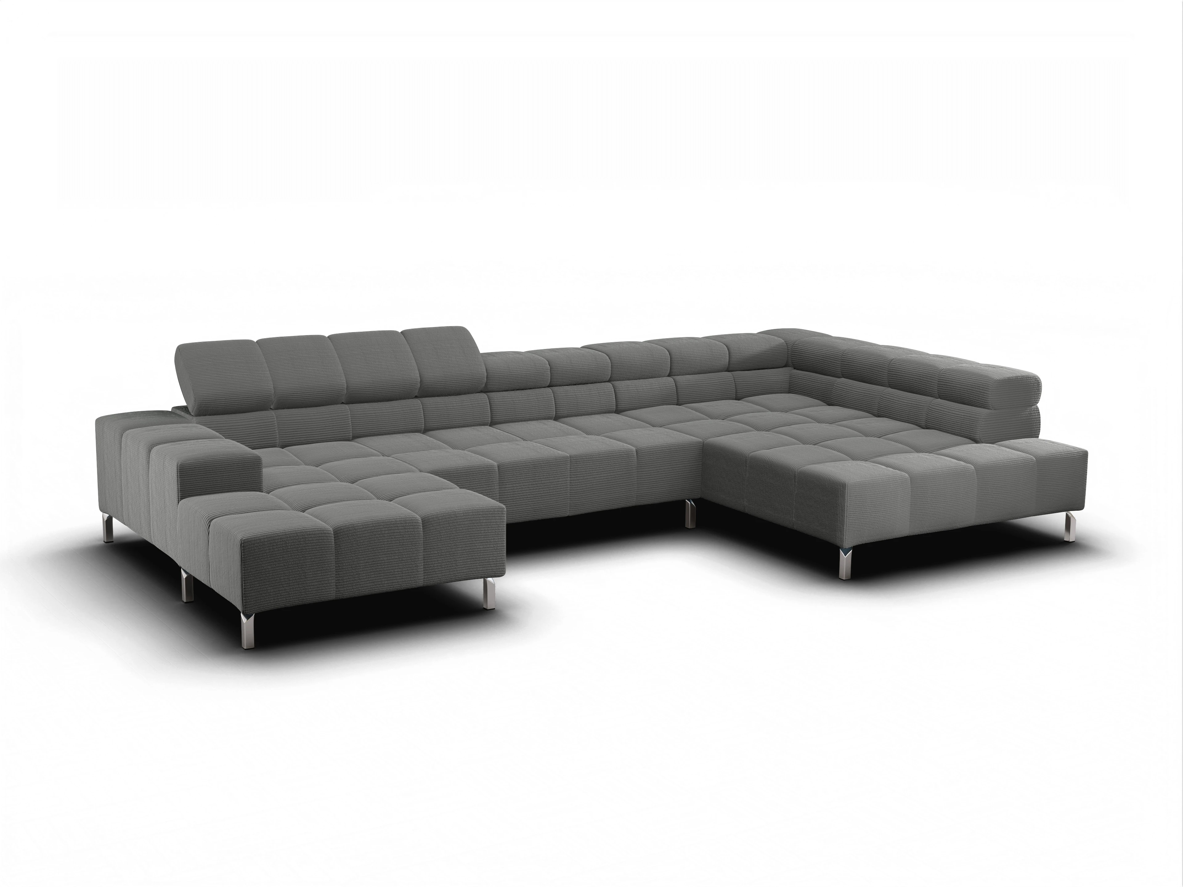 Ansicht des Produktes Wilo Wohnlandschaft offen beidseitig in Stoff Grau