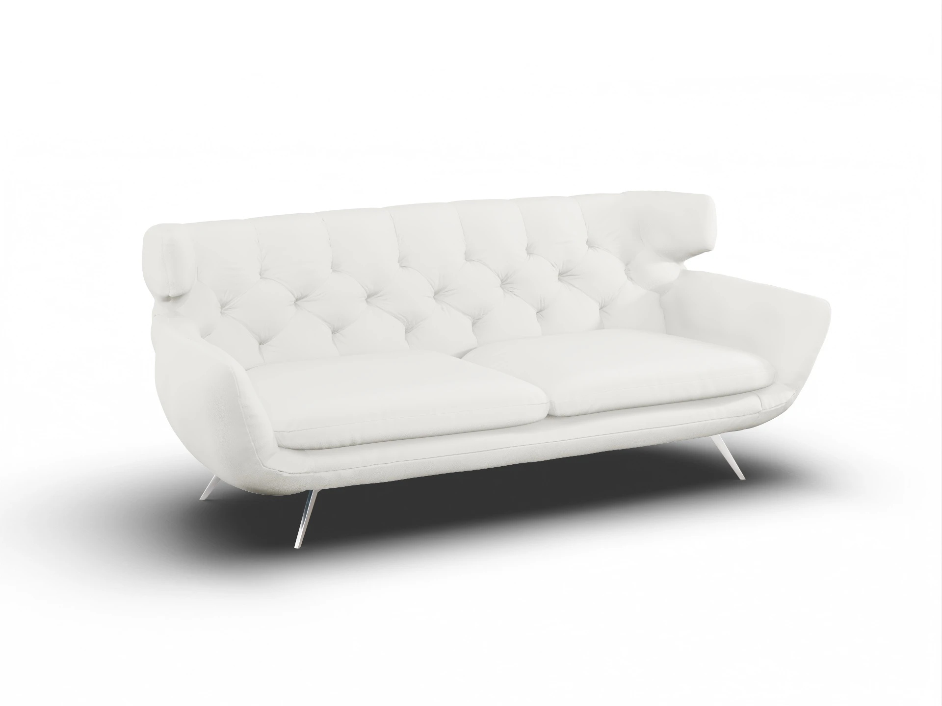 Ansicht des Produktes Seca 3-Sitzer Sofa in Leder Weiss