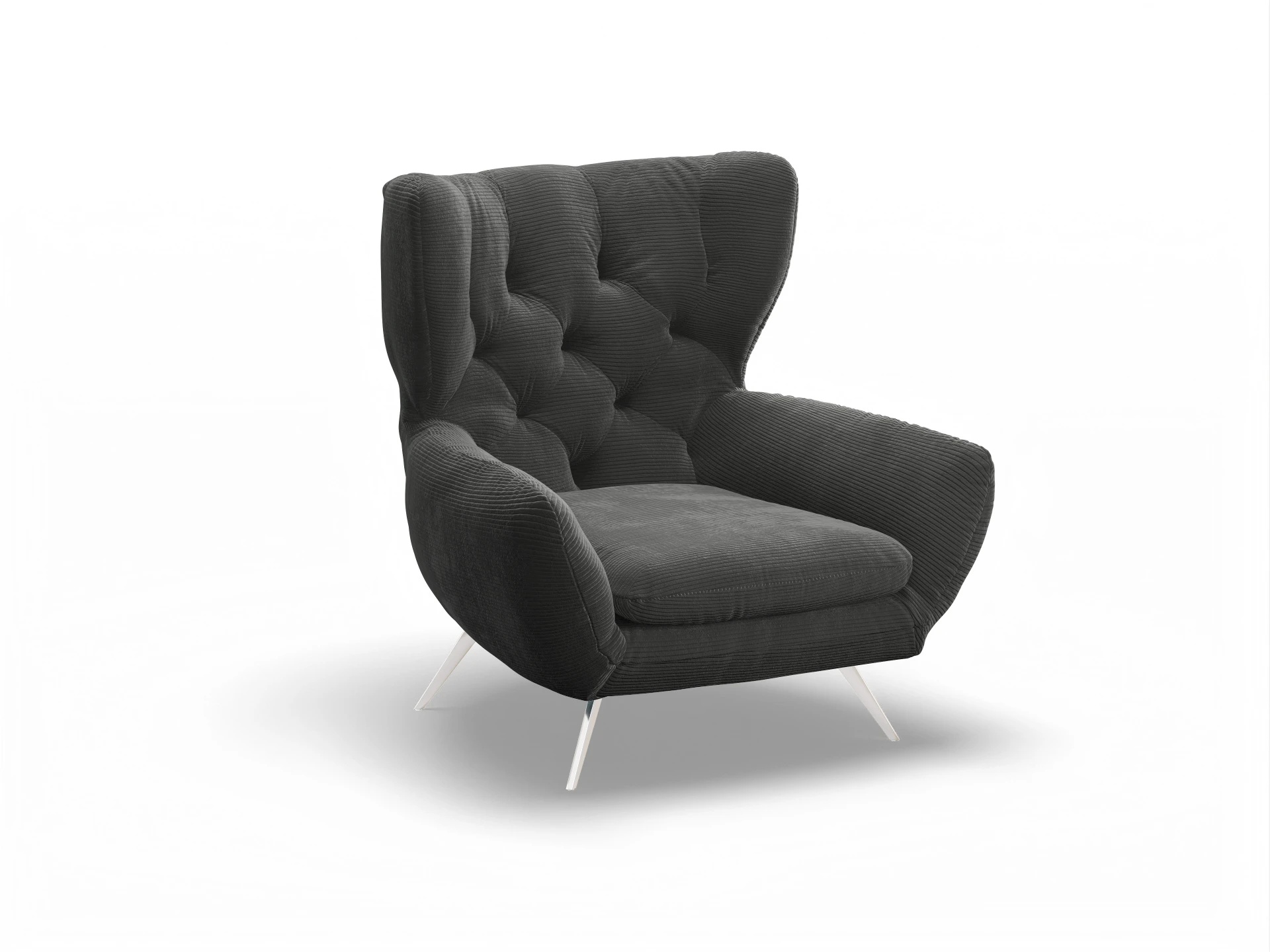 Ansicht des Produktes Seca Ohrensessel in Stoff Grau