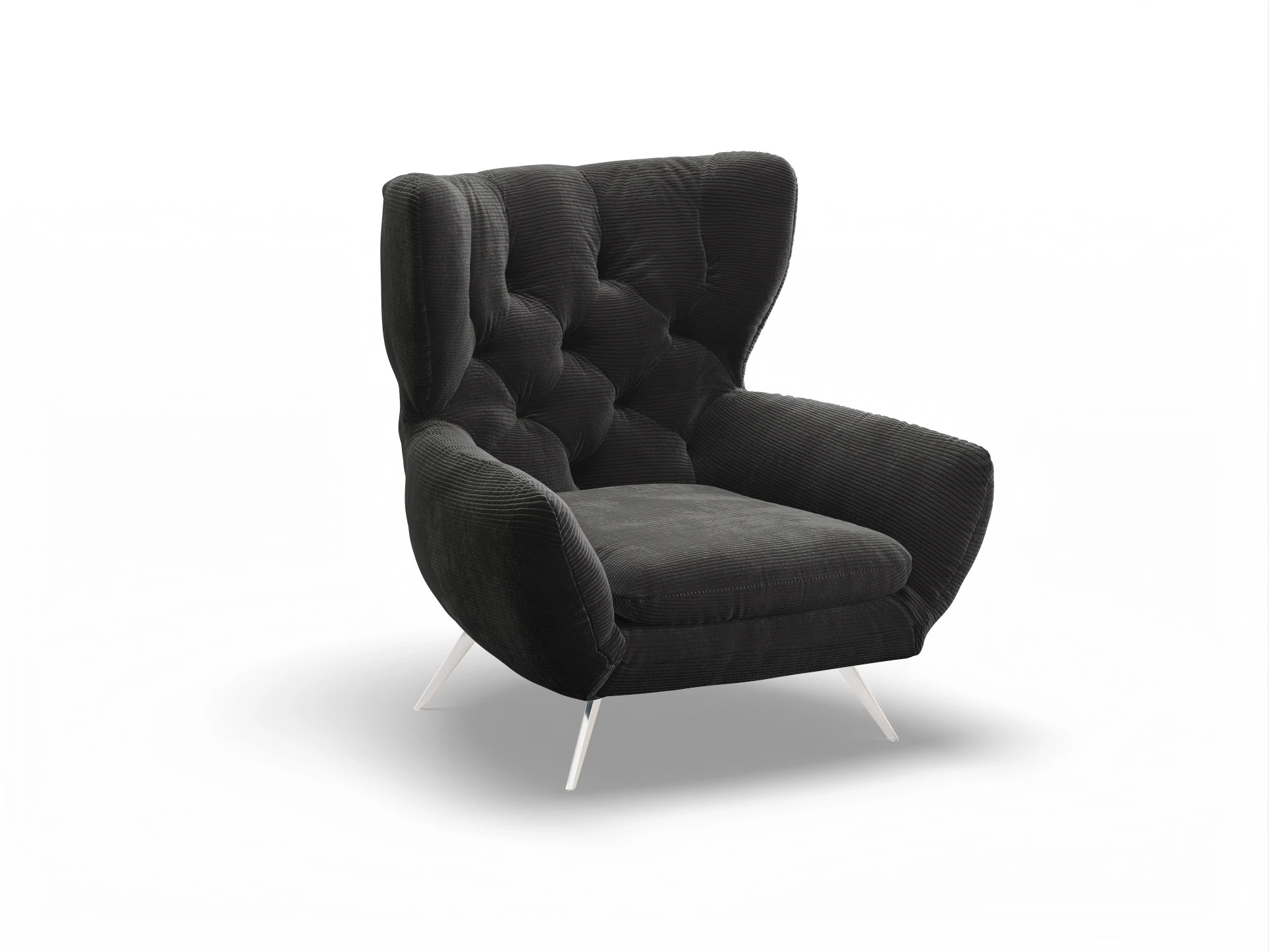 Ansicht des Produktes Seca Ohrensessel in Stoff Grau