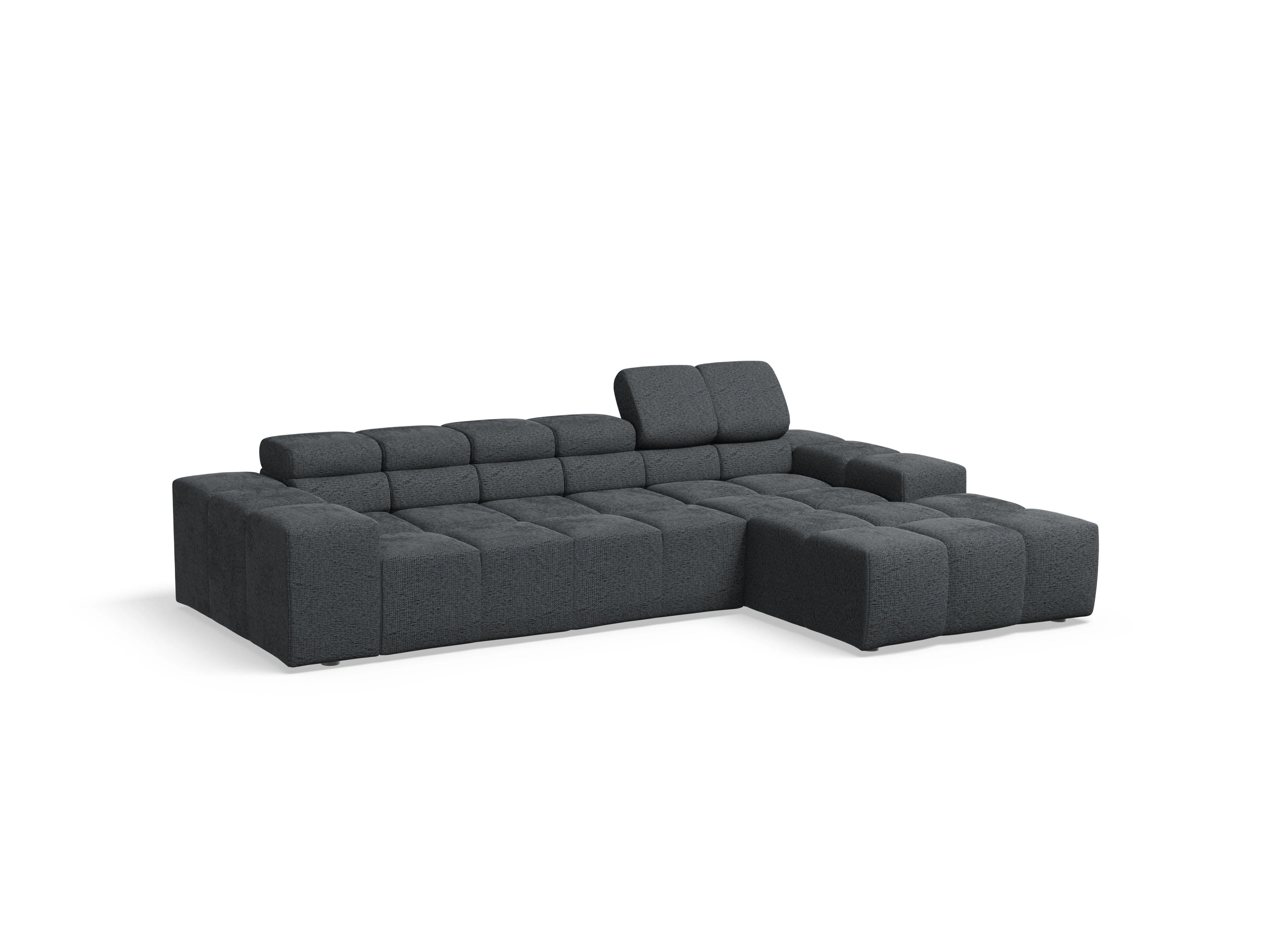 Camara Ecksofa Longchair Medium R Ansicht des Produktes Camara 2.0 Ecksofa rechts Abschluss offen in Stoff Grau