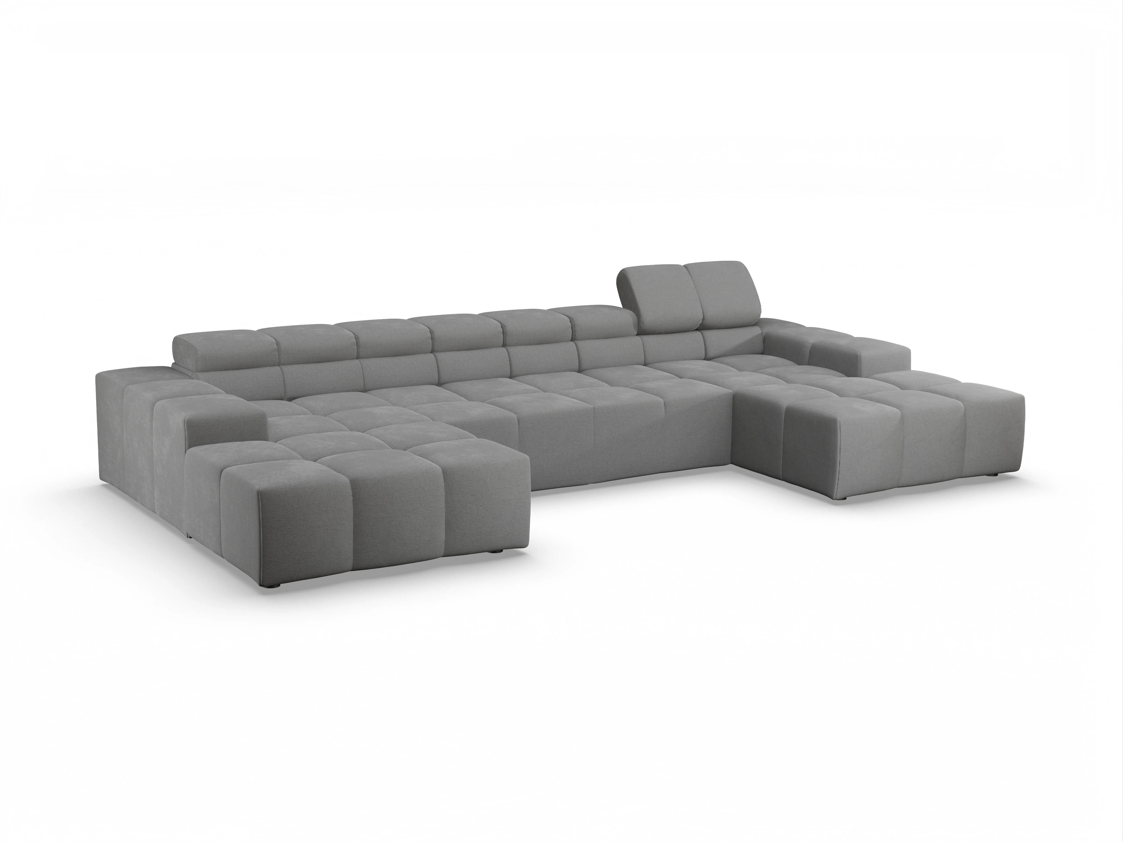 Ansicht des Produktes Camara 2.0 Wohnlandschaft offen beidseitig in Stoff Grau