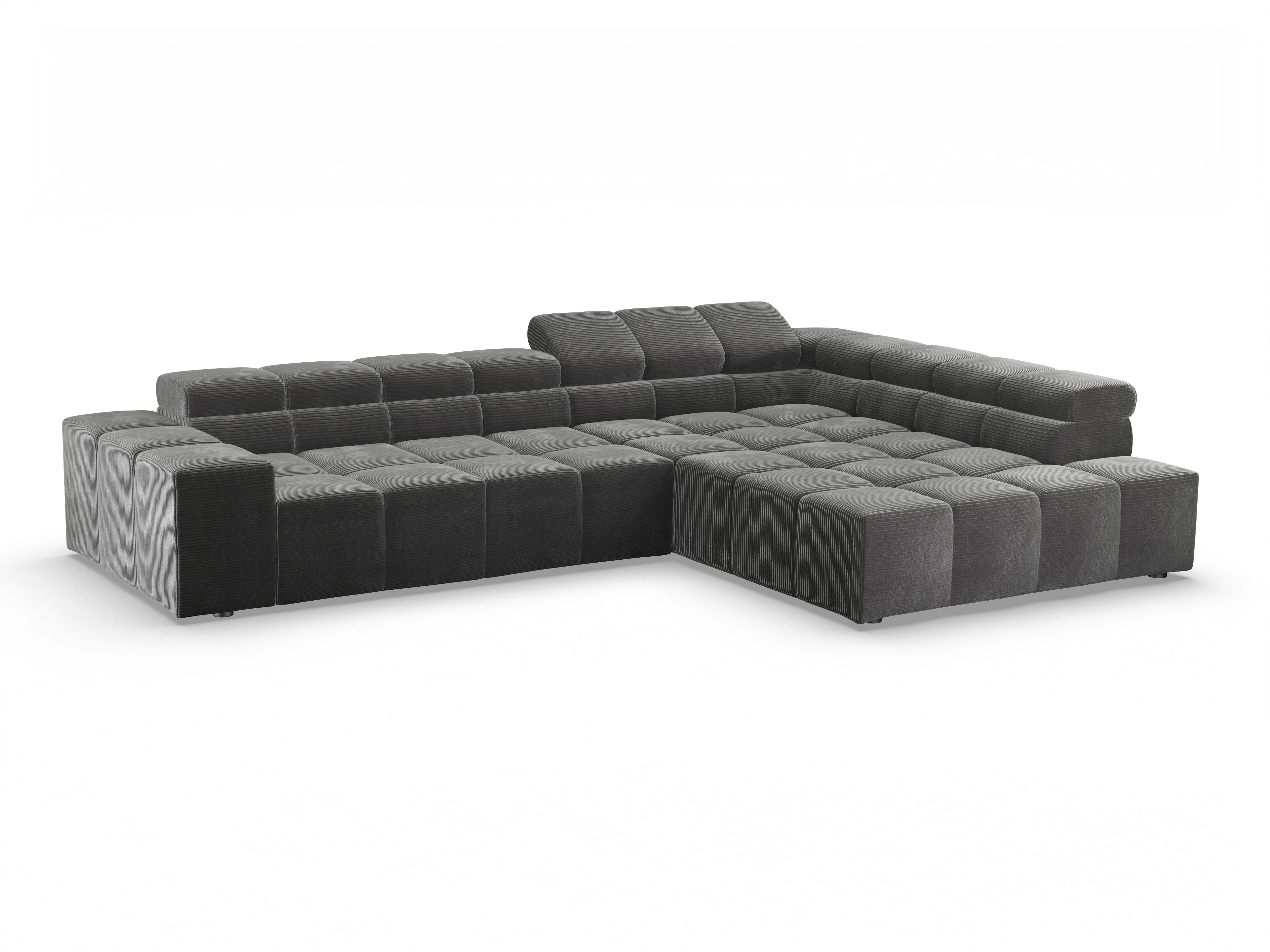 Ansicht des Produktes Camara 2.0 Ecksofa rechts Abschluss offen in Stoff Grau