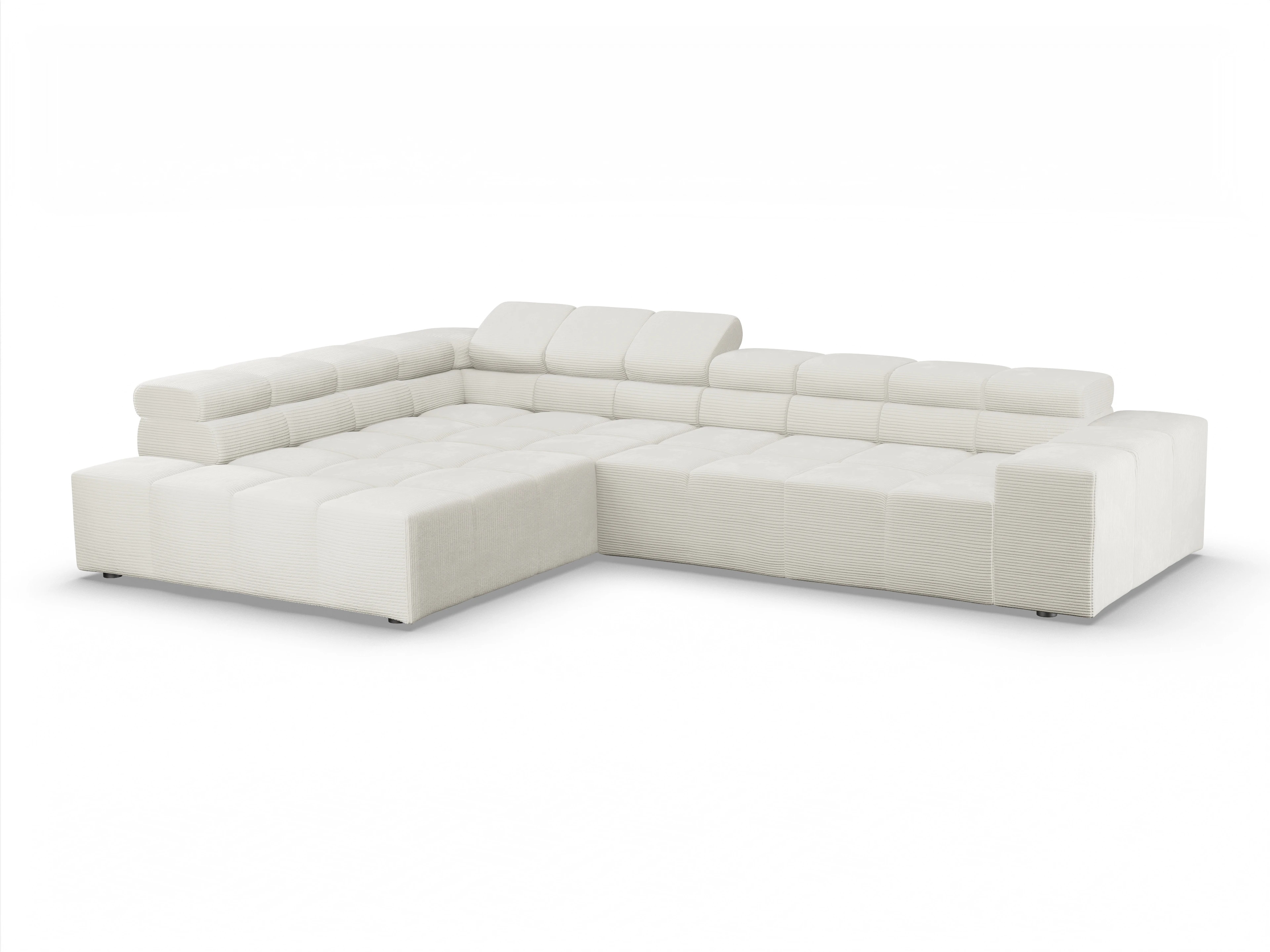 Ansicht des Produktes Camara 2.0 Ecksofa links Abschluss offen in Stoff Weiss