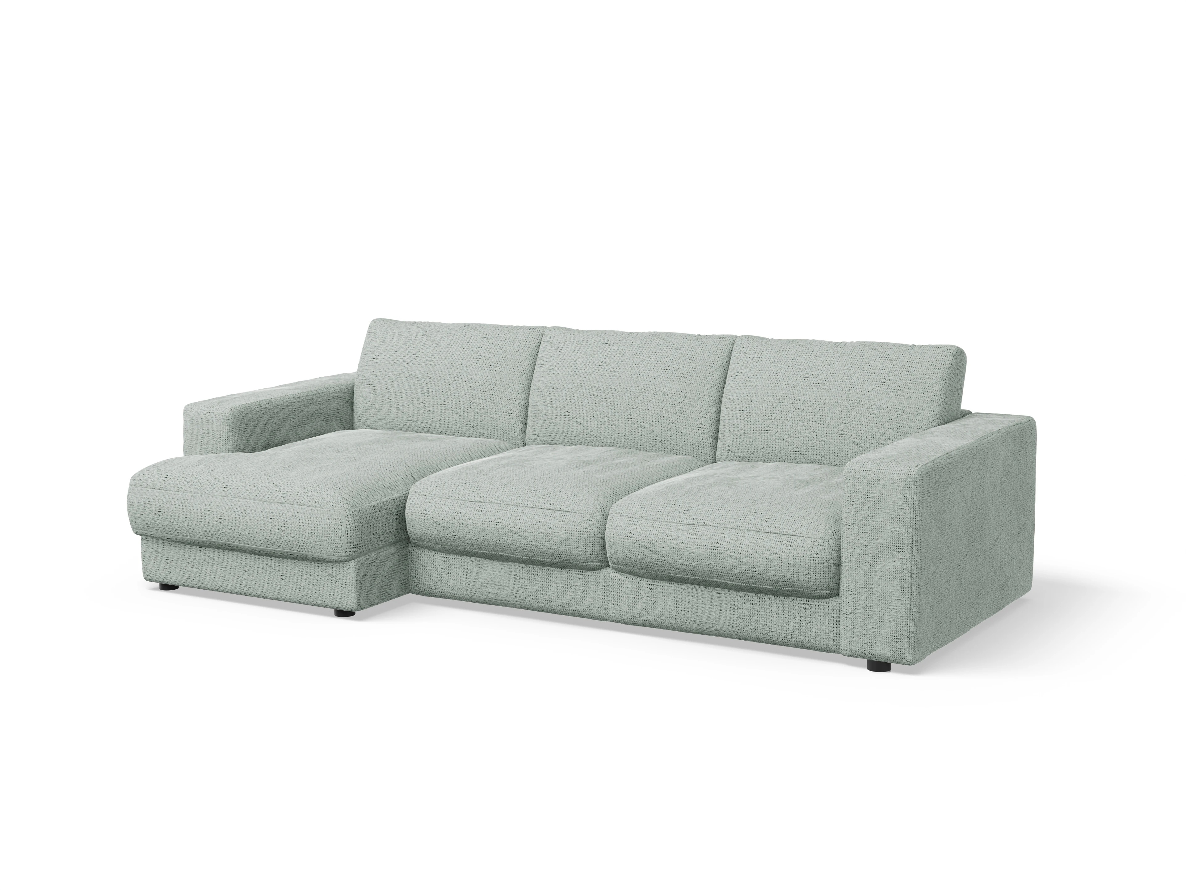 Mammut Ecksofa LOklein 2Small L Ansicht des Produktes Mammut Plus 2.0 Ecksofa links Abschluss offen in Stoff Grau