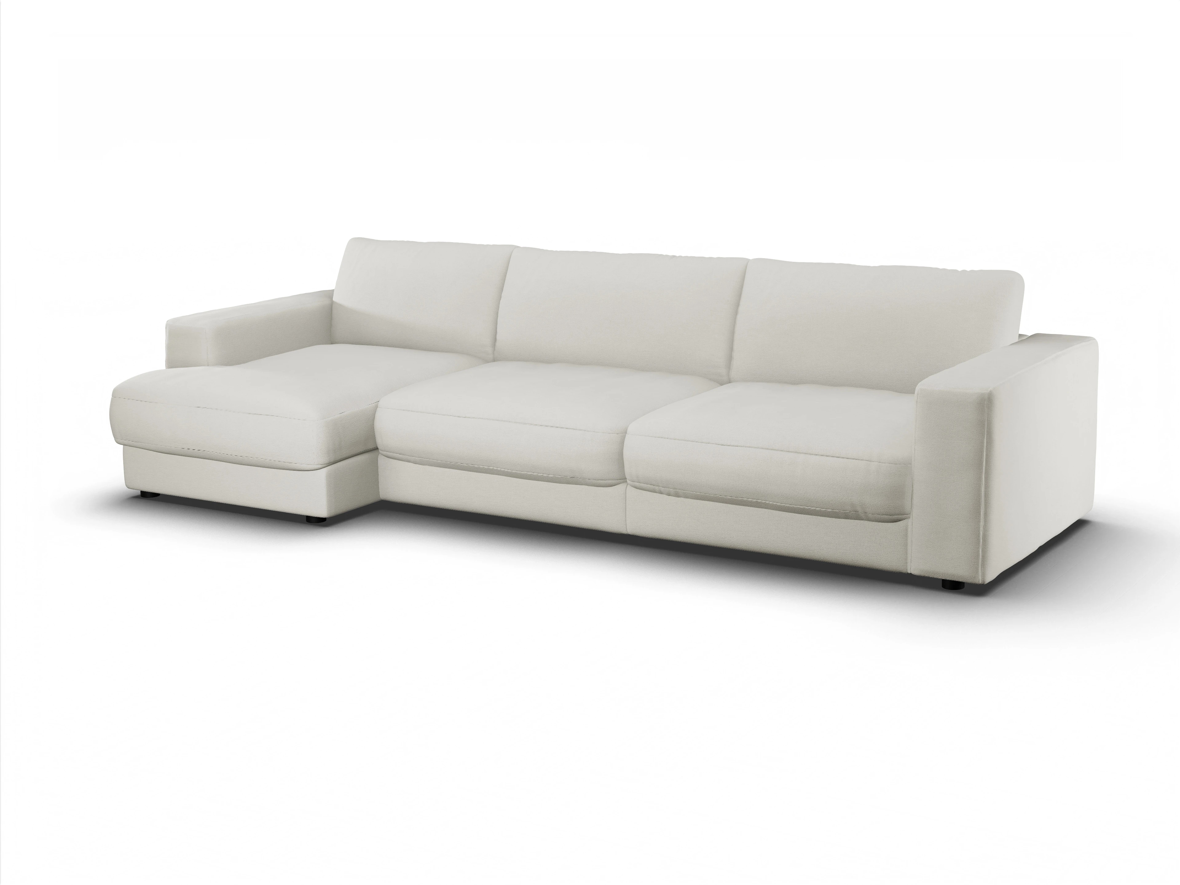 Ansicht des Produktes Mammut Plus 2.0 Ecksofa links Abschluss offen in Stoff Beige