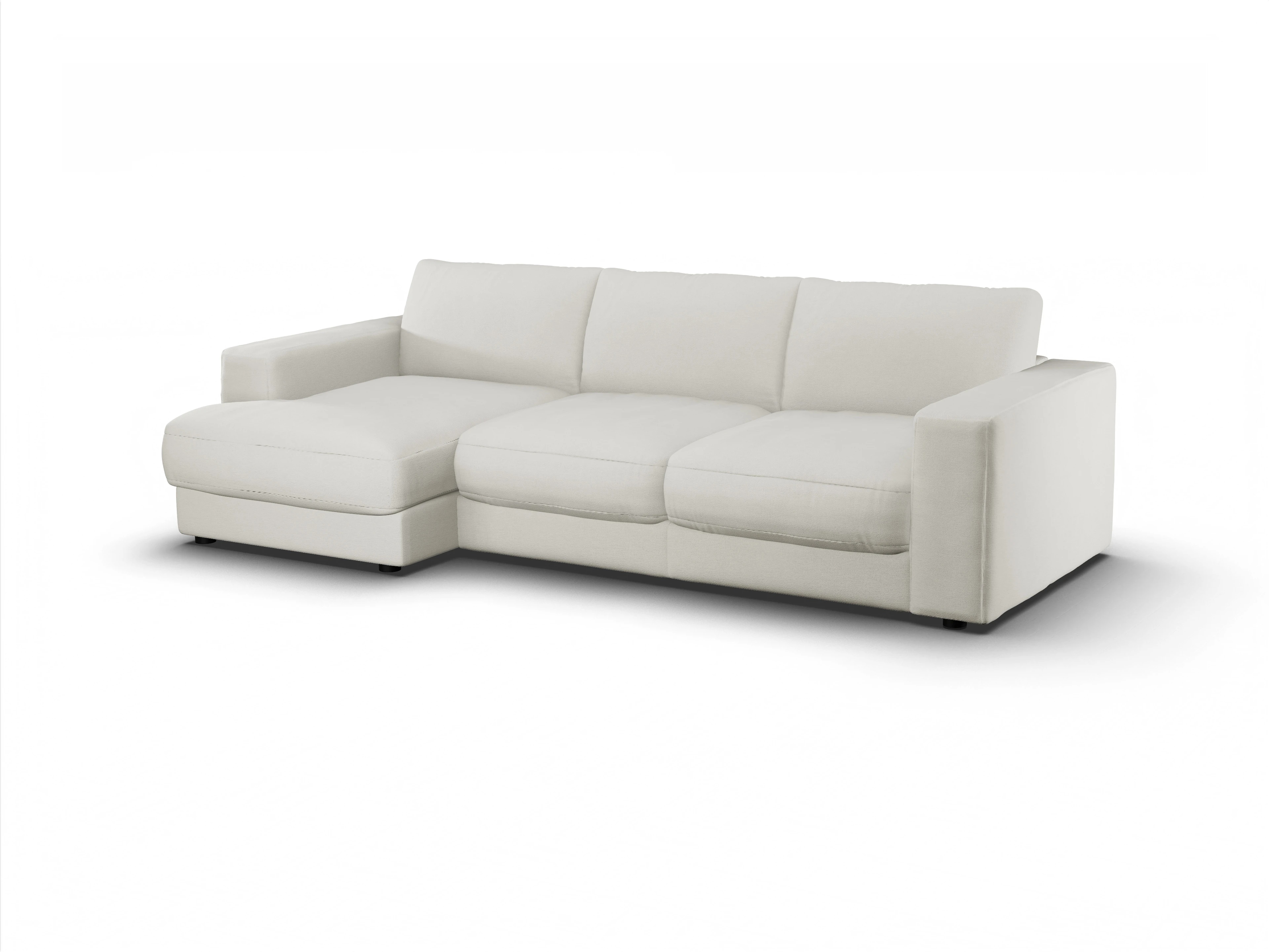 Ansicht des Produktes Mammut Plus 2.0 Ecksofa links Abschluss offen in Stoff Beige