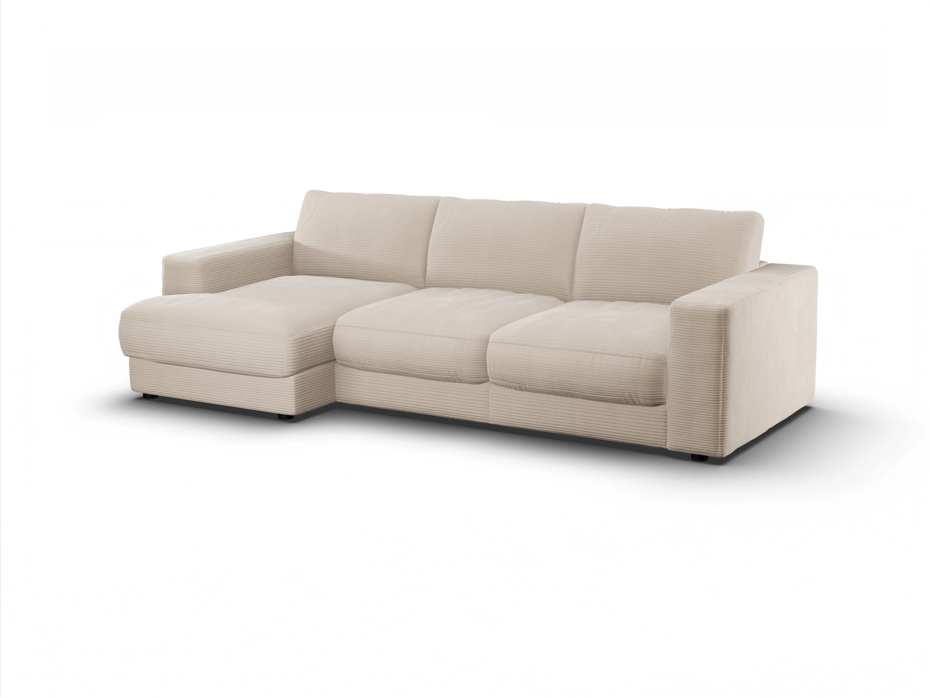 Ansicht des Produktes Mammut Plus 2.0 Ecksofa links Abschluss offen in Stoff Beige