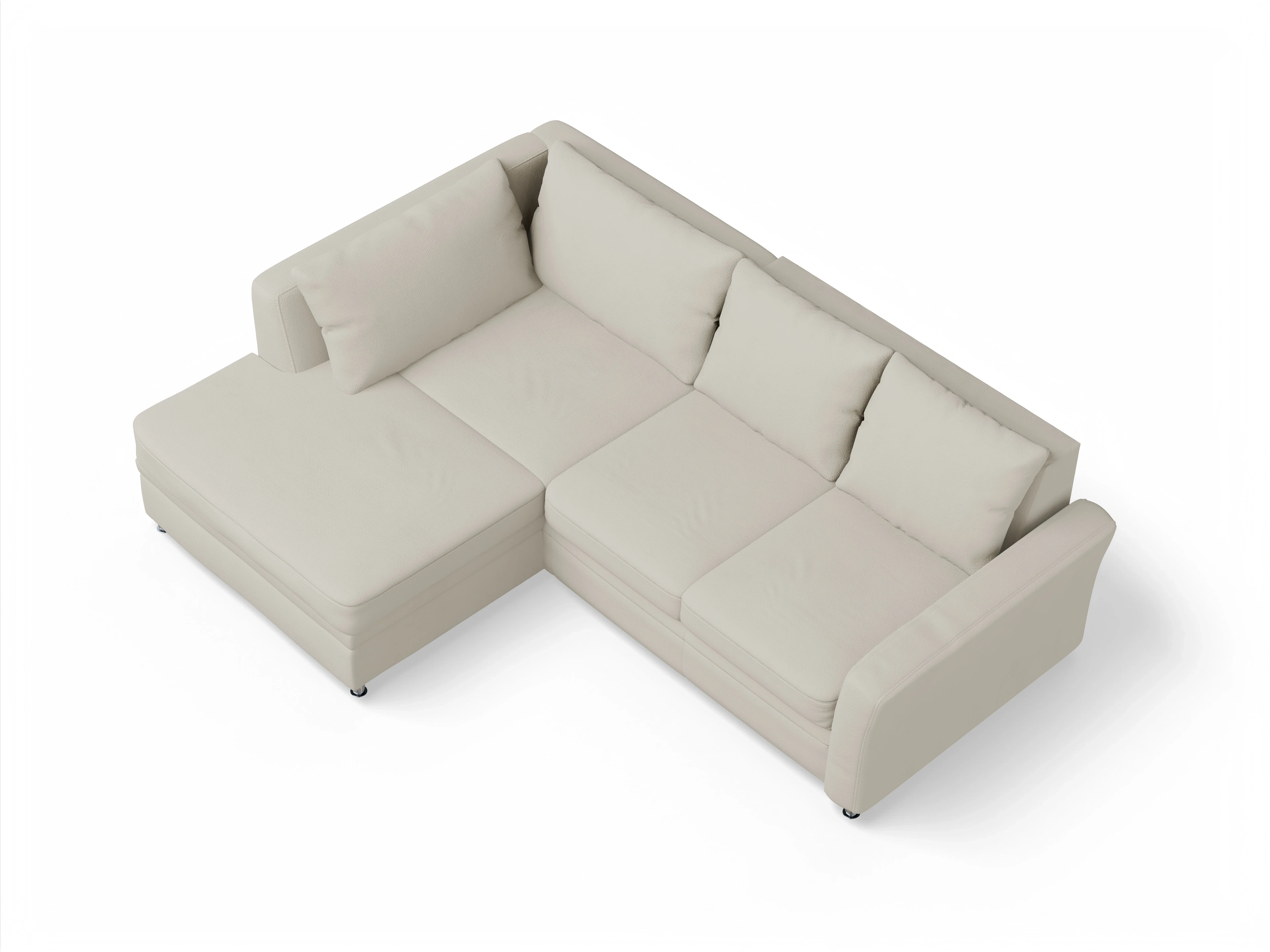 Sitz Concept smart 1011 Kombielement Small L Ansicht des Produktes SC Smart 1011 Ecksofa links Abschluss offen in Stoff Beige
