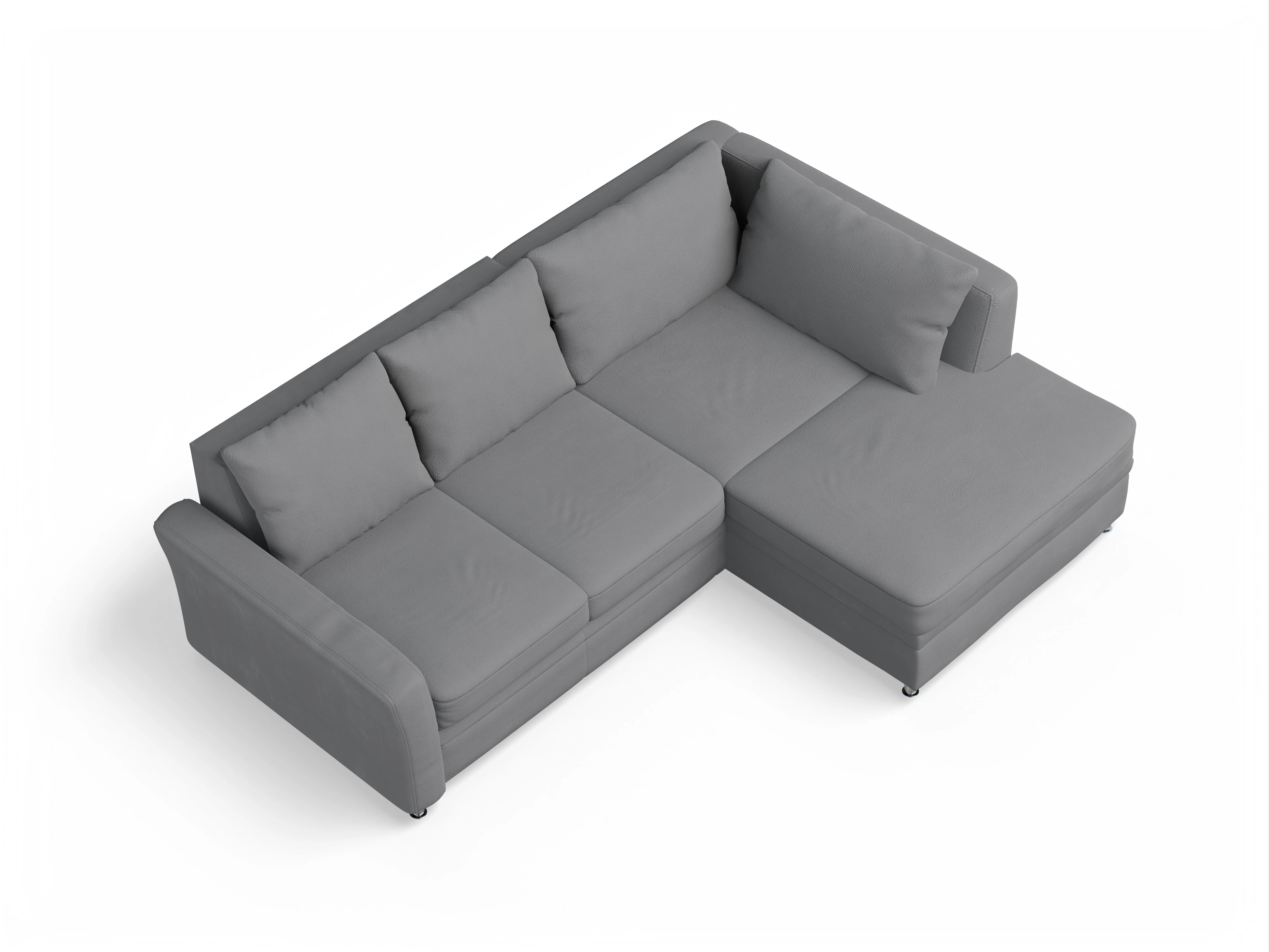 Sitz Concept smart 1011 Kombielement Small R Ansicht des Produktes SC Smart 1011 Ecksofa rechts Abschluss offen in Stoff Grau
