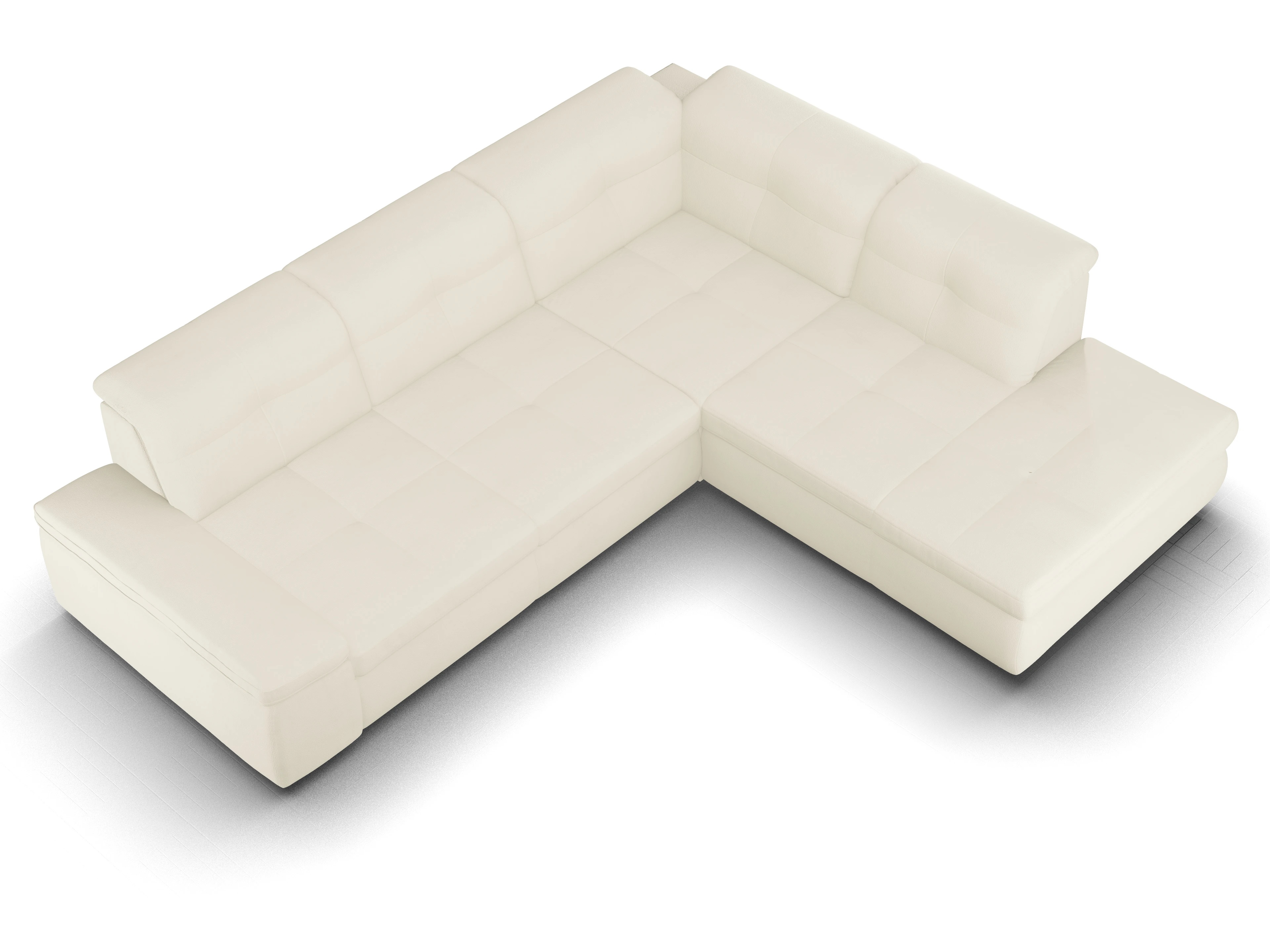 Ansicht des Produktes SC Smart 1001 Ecksofa rechts Abschluss offen in Stoff Beige
