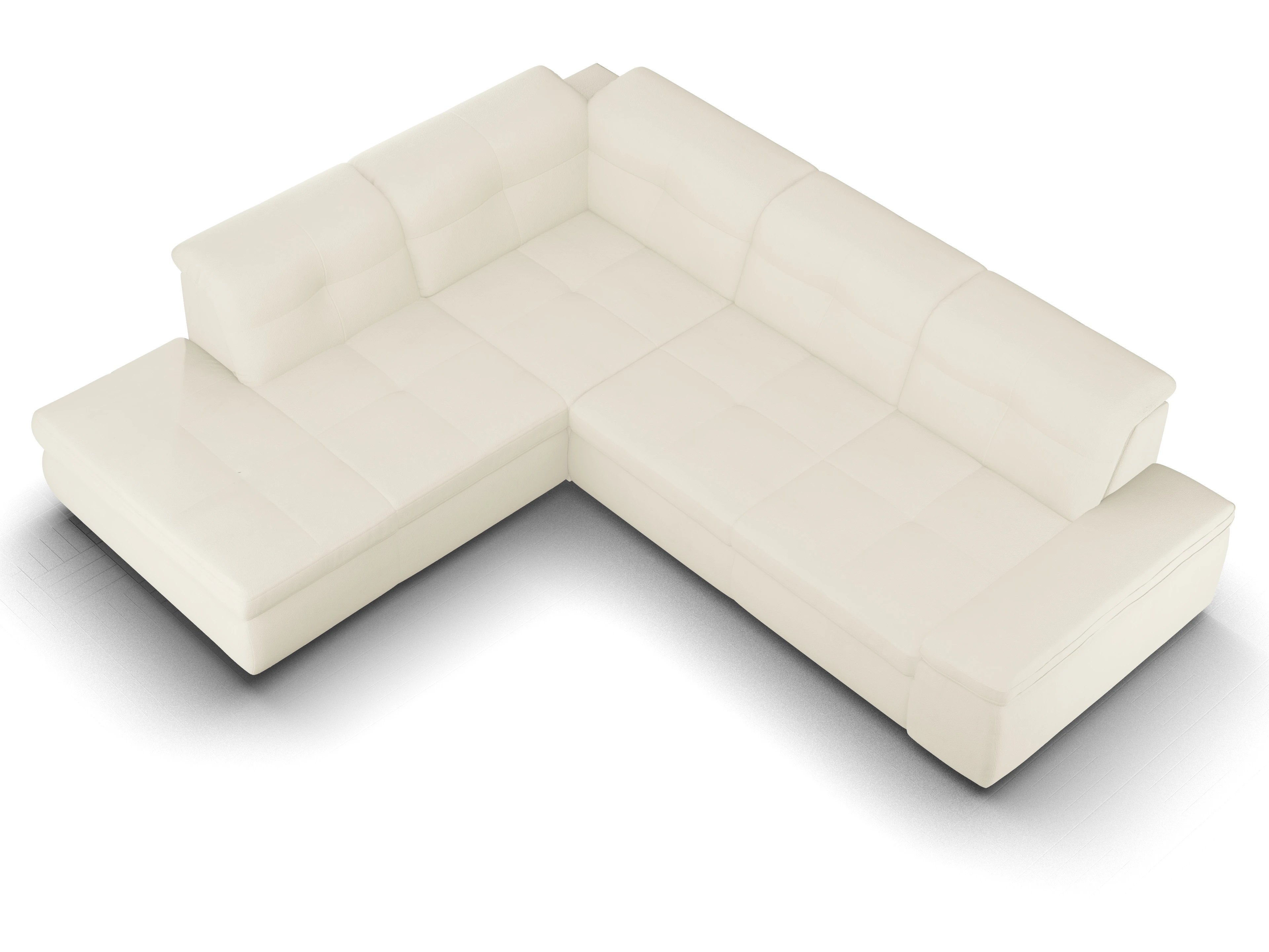 Ansicht des Produktes SC Smart 1001 Ecksofa links Abschluss offen in Stoff Beige