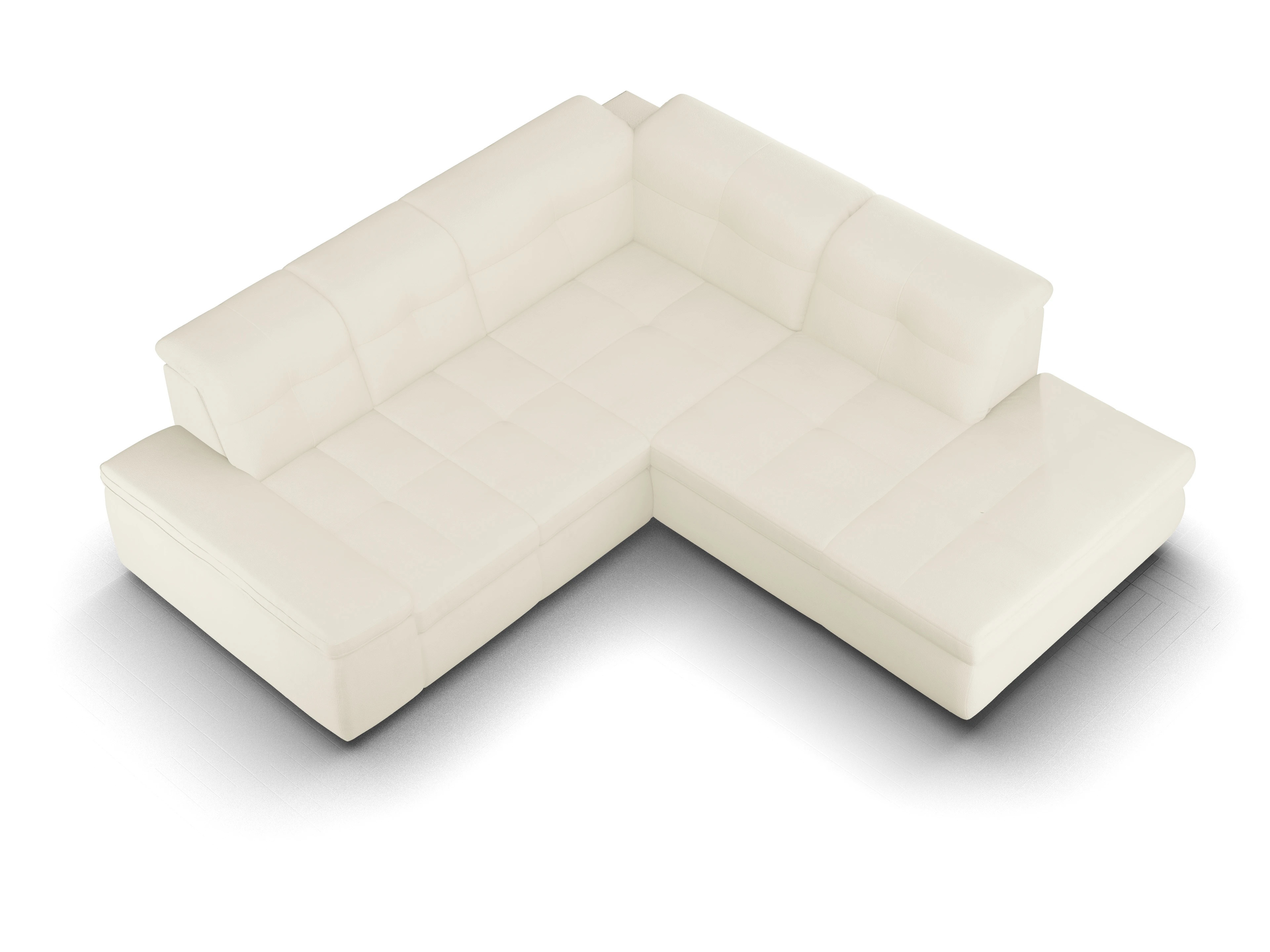 Ansicht des Produktes SC Smart 1001 Ecksofa rechts Abschluss offen in Stoff Beige