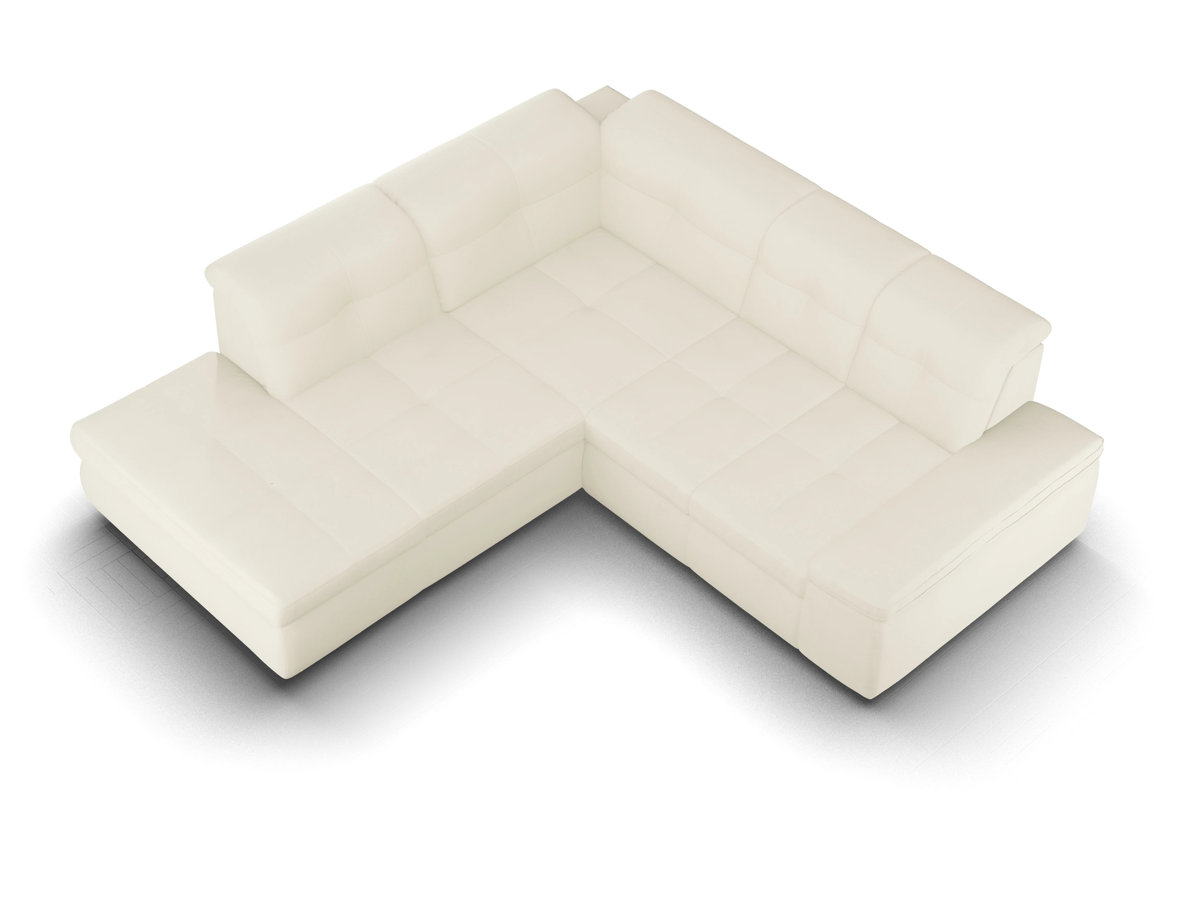 Ansicht des Produktes SC Smart 1001 Ecksofa links Abschluss offen in Stoff Beige
