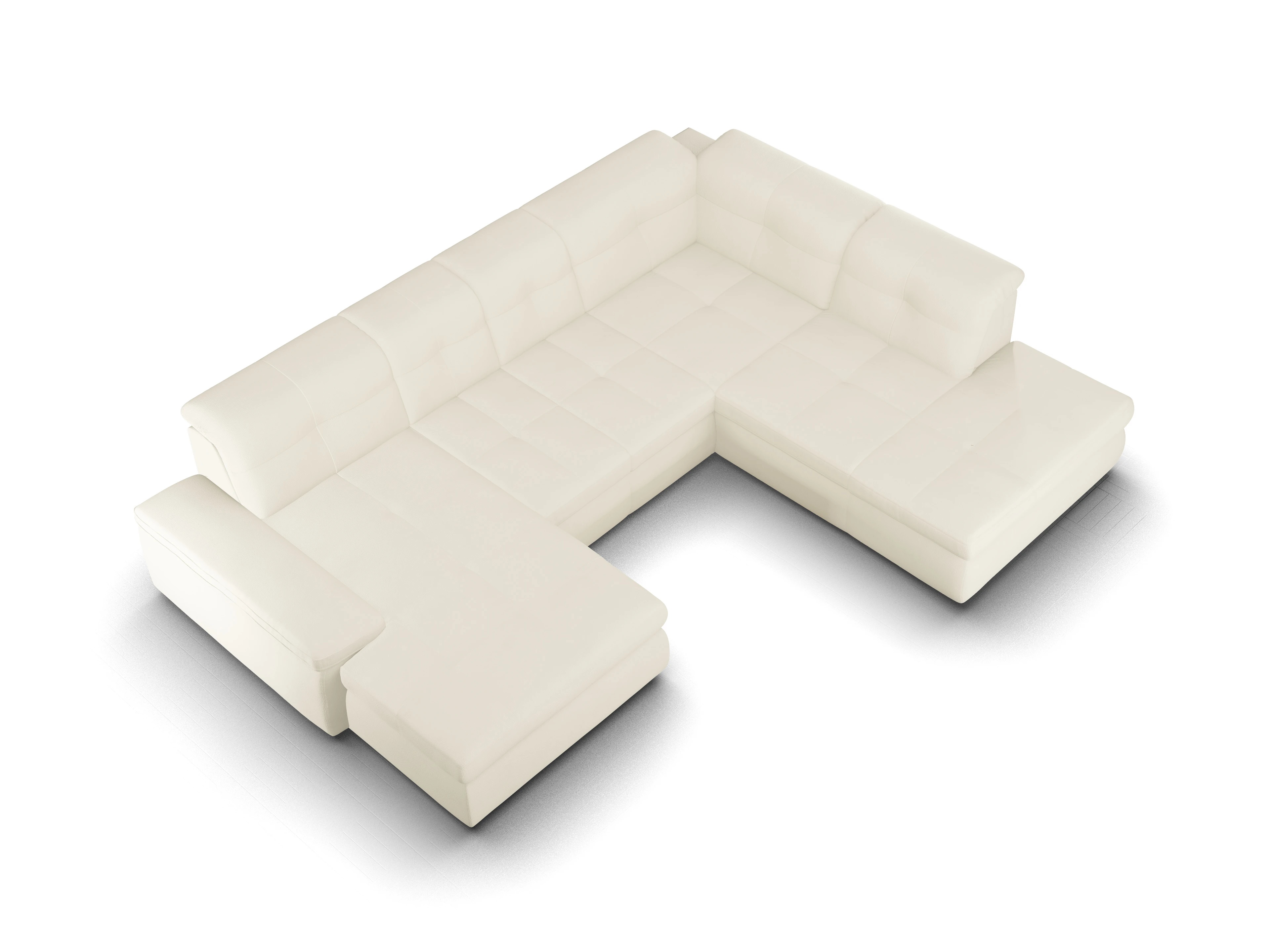 Ansicht des Produktes SC Smart 1001 Wohnlandschaft offen beidseitig in Stoff Beige