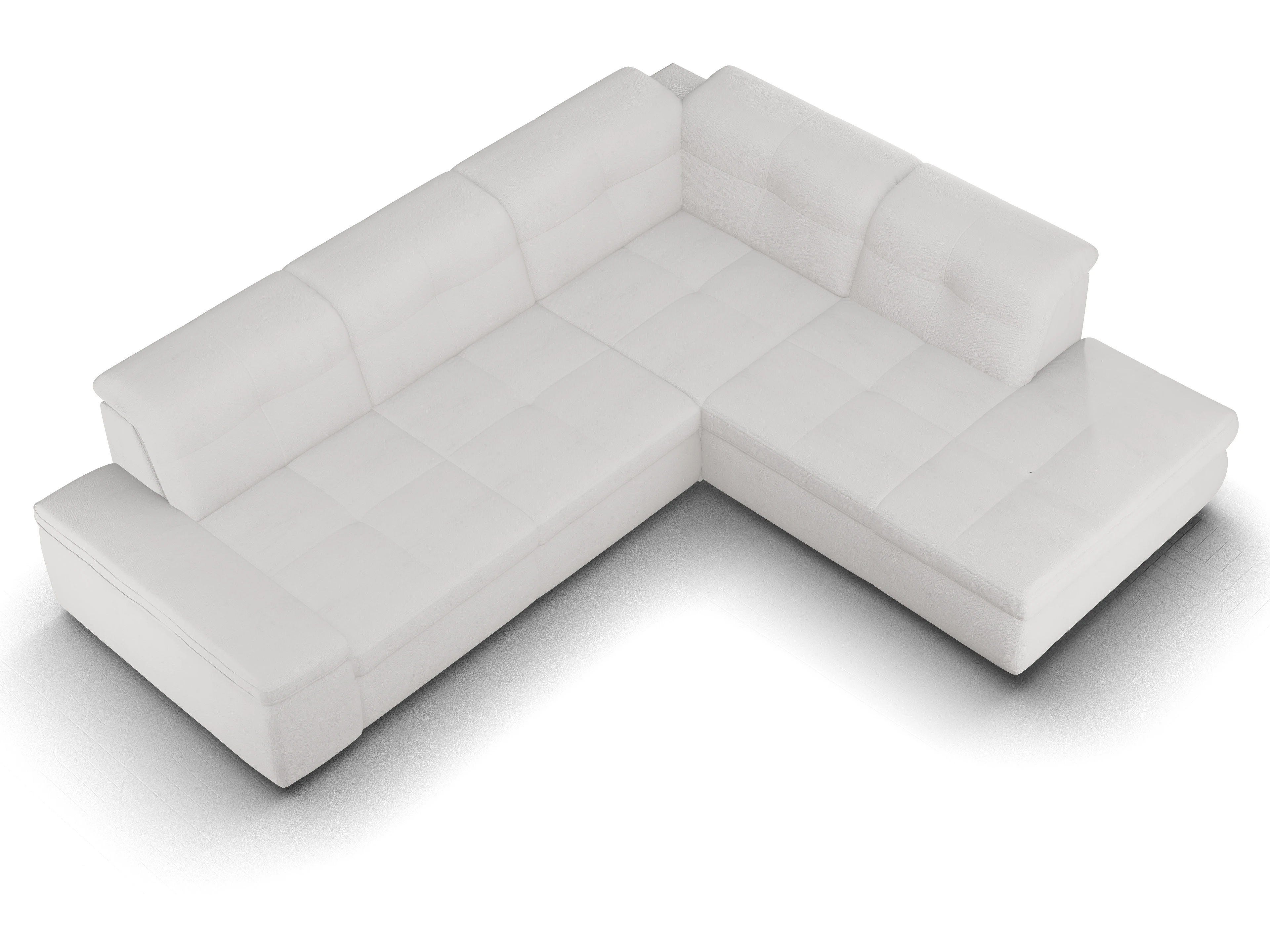 Ansicht des Produktes SC Smart 1001 Ecksofa rechts Abschluss offen in Stoff Grau
