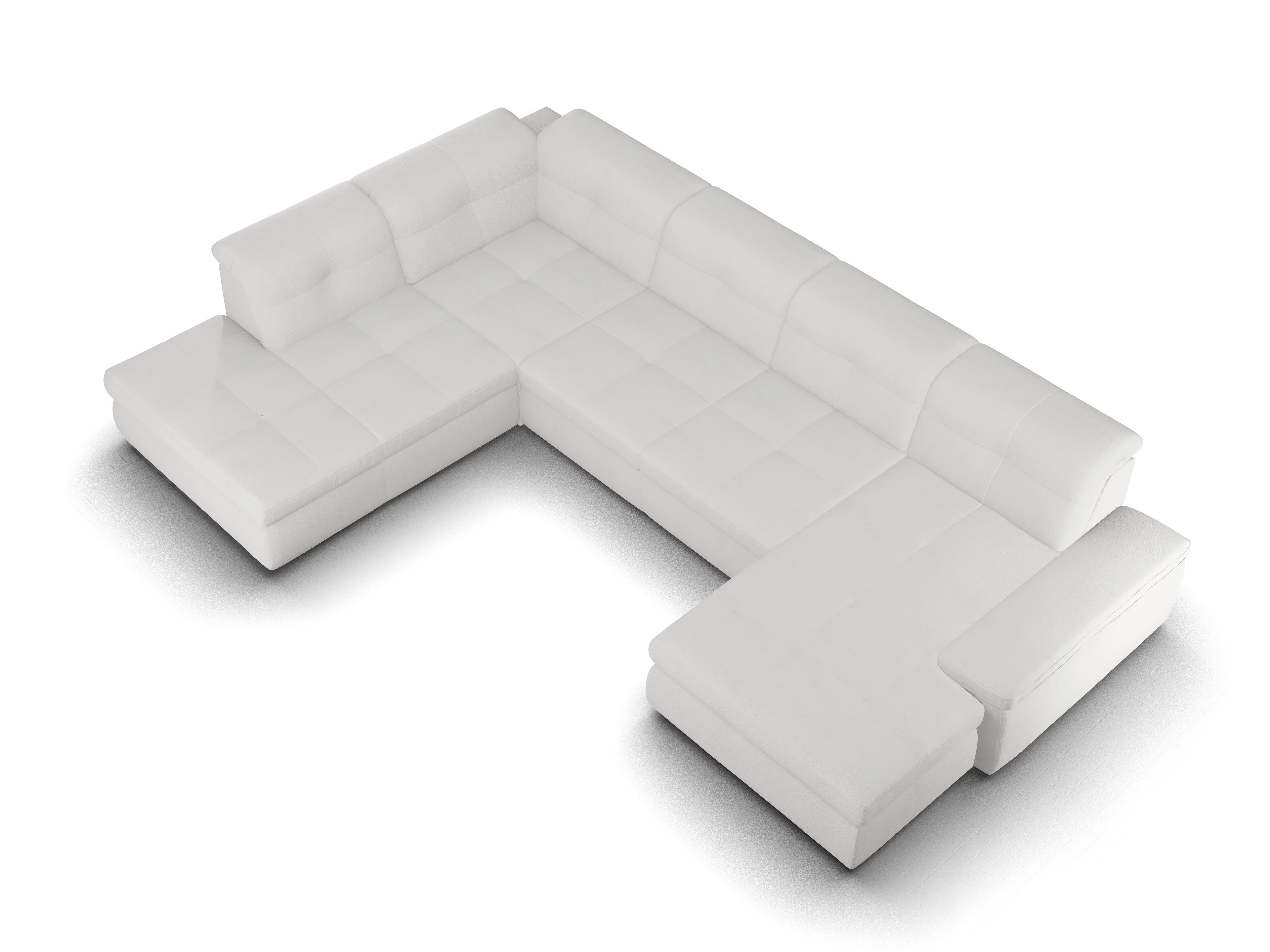 Sitz Concept smart 1001 Canapé Large SE 1,5Aho R Ansicht des Produktes SC Smart 1001 Wohnlandschaft offen beidseitig in Stoff Grau