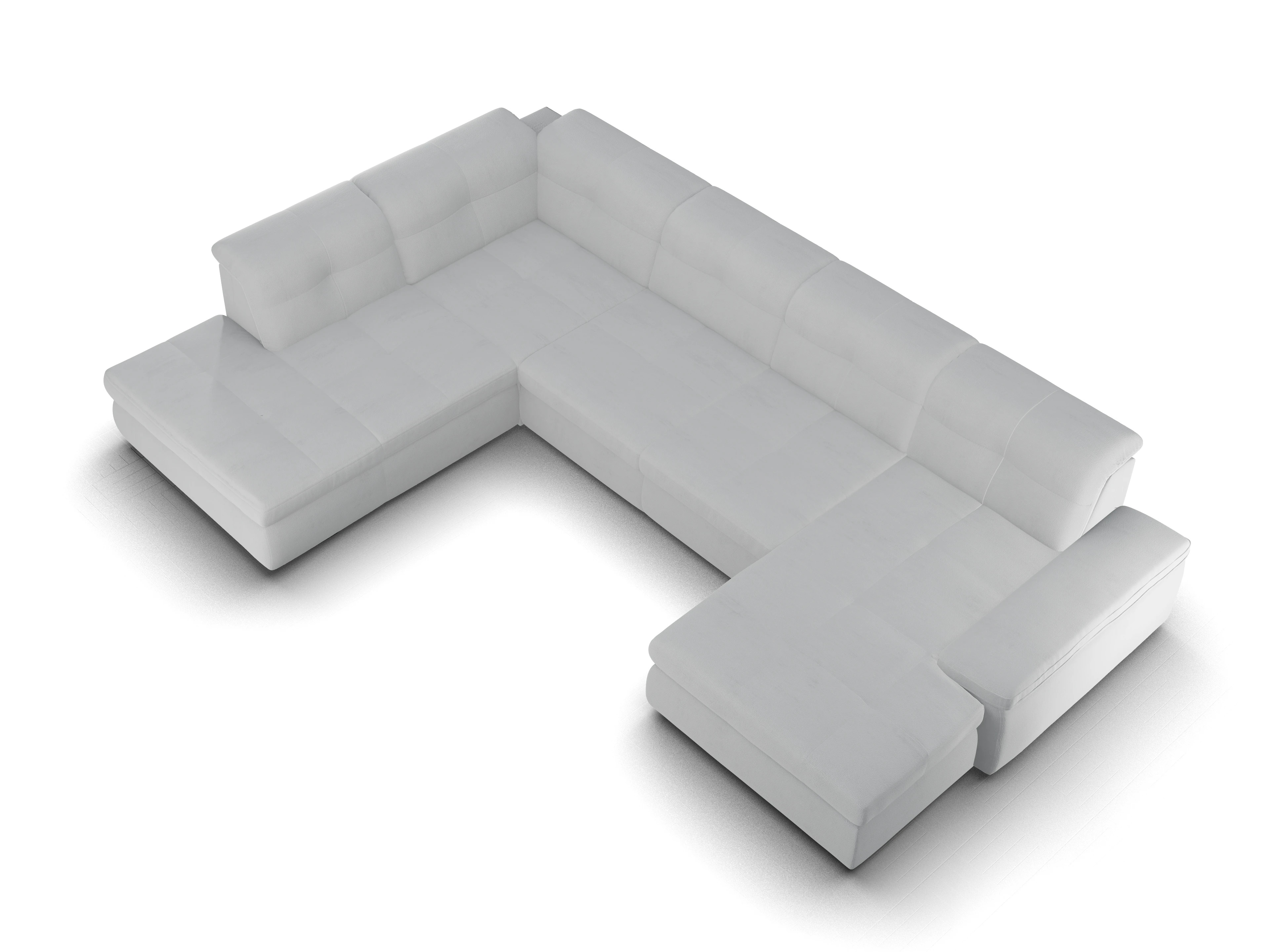 Sitz Concept smart 1001 Canapé Large SE 1,5Aho R Ansicht des Produktes SC Smart 1001 Wohnlandschaft offen beidseitig in Stoff Grau