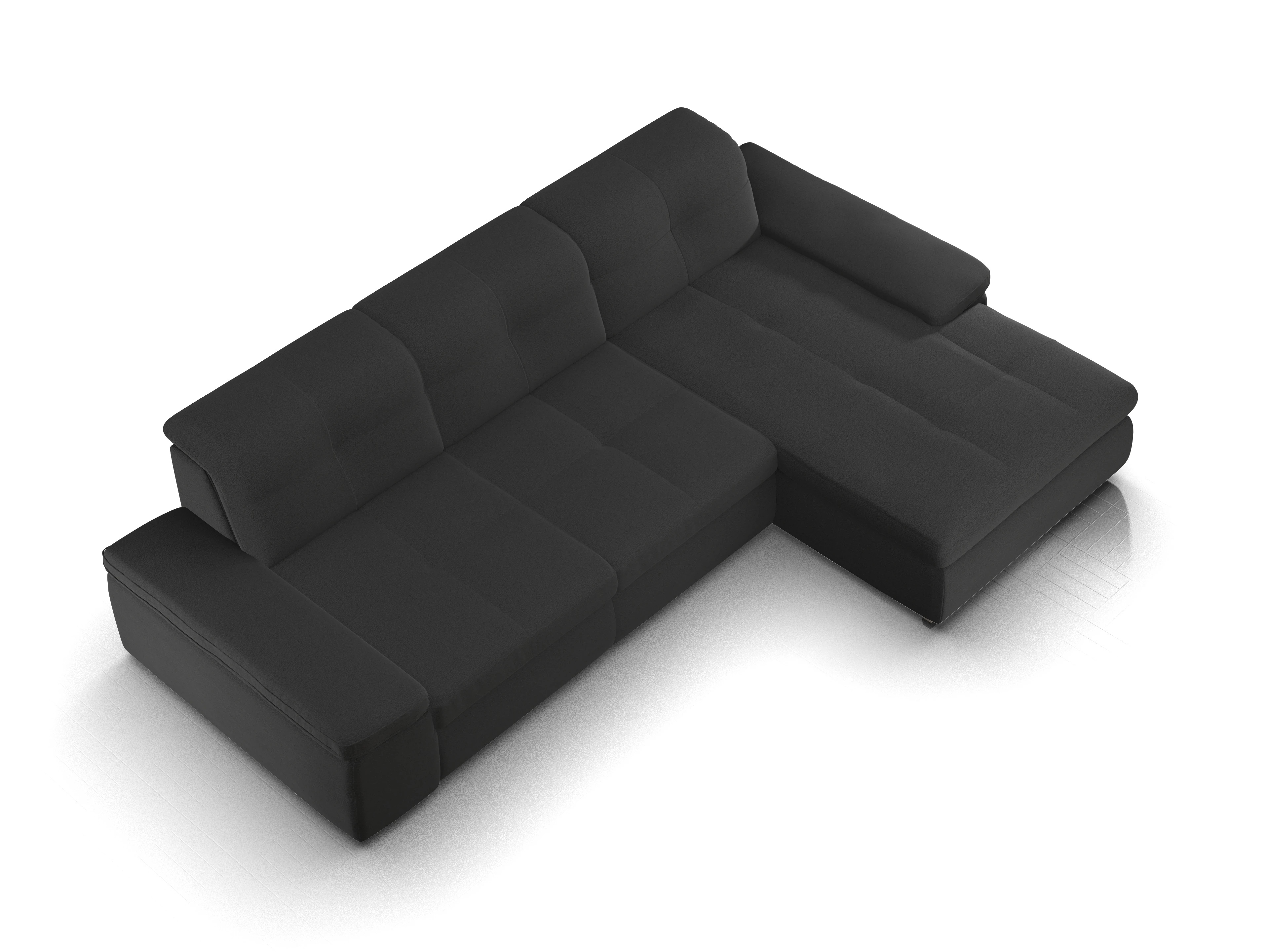 Ansicht des Produktes SC Smart 1001 Ecksofa rechts Abschluss offen in Stoff Grau