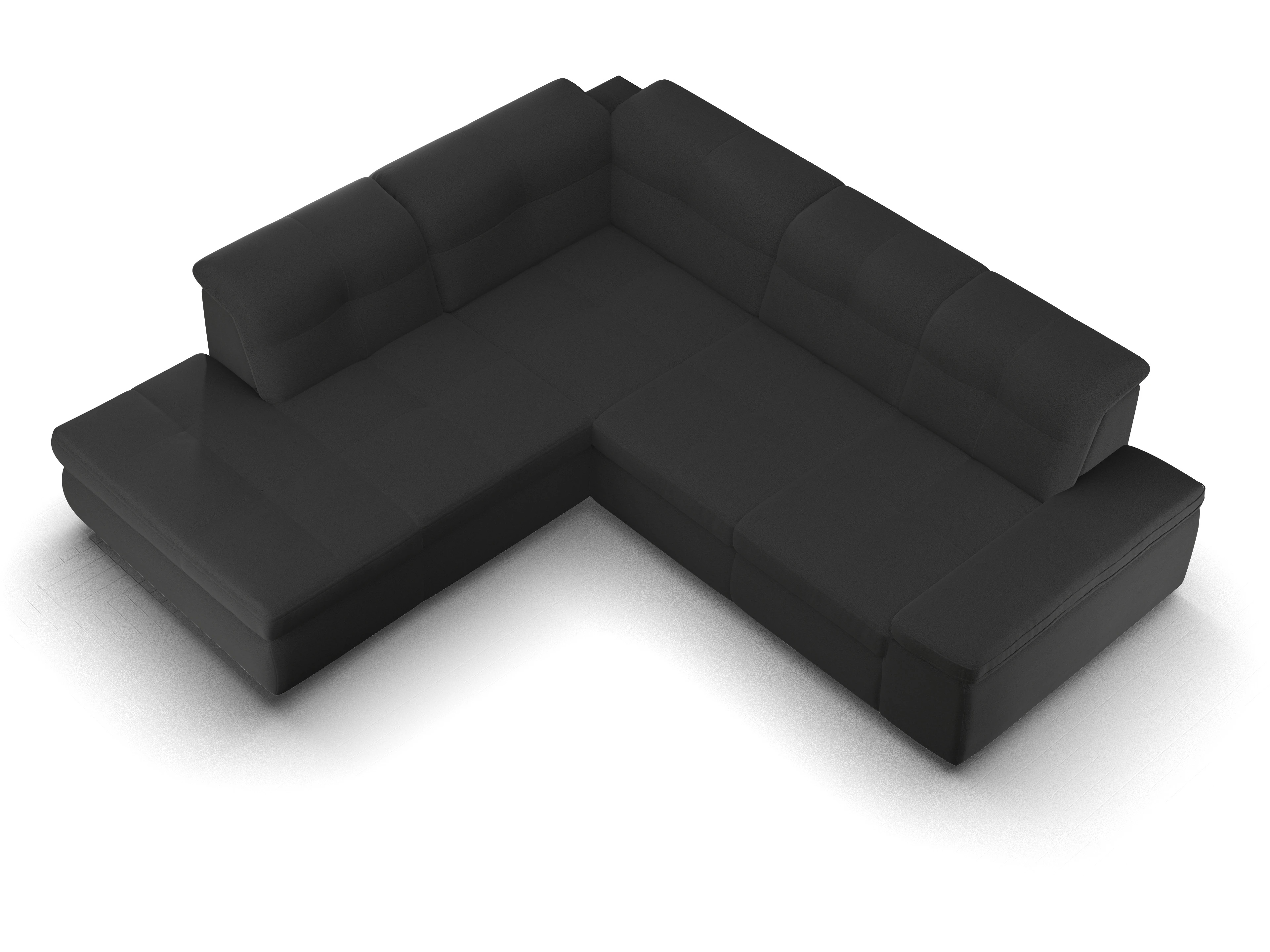 Sitz Concept smart 1001 Ecksofa 1,5Aho SE Medium L Ansicht des Produktes SC Smart 1001 Ecksofa links Abschluss offen in Stoff Grau