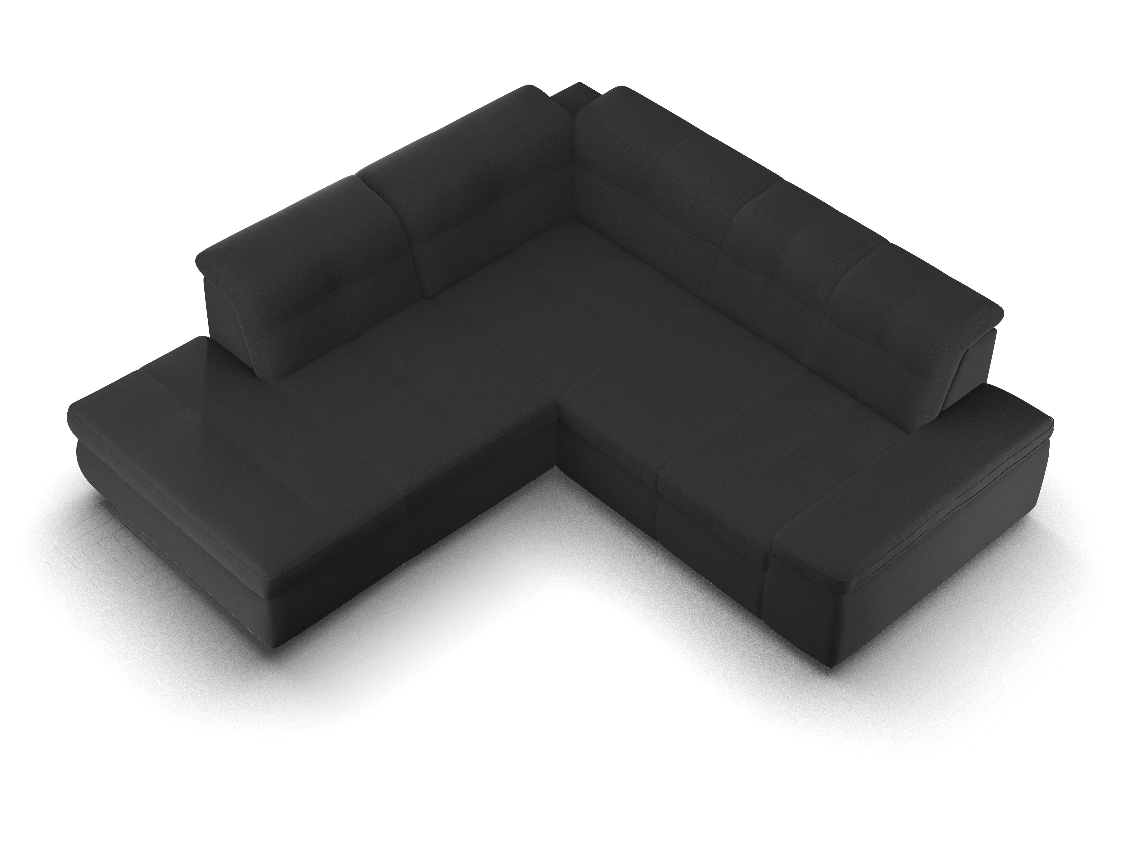 Ansicht des Produktes SC Smart 1001 Ecksofa links Abschluss offen in Stoff Grau