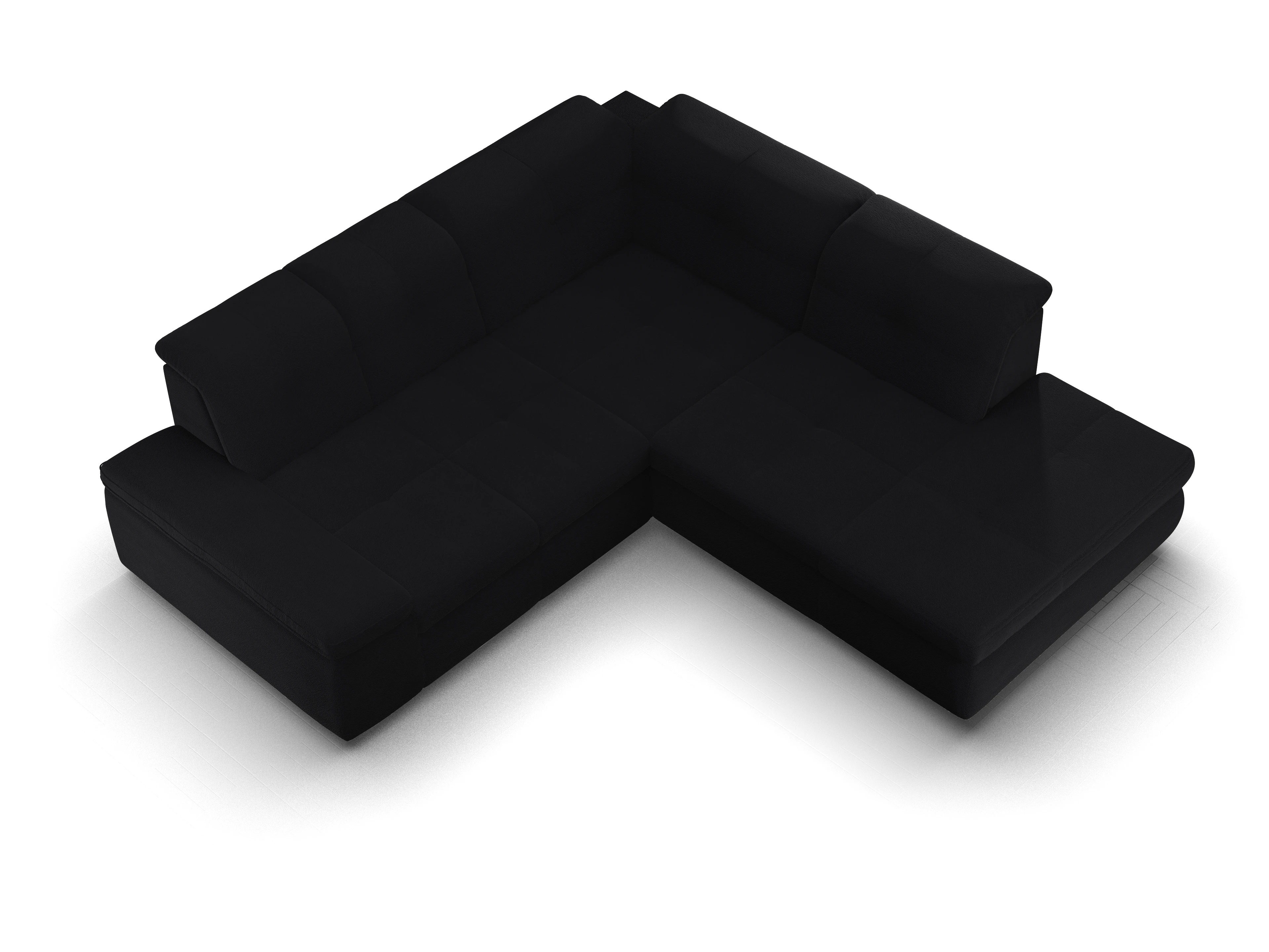 Ansicht des Produktes SC Smart 1001 Ecksofa rechts Abschluss offen in Stoff Schwarz