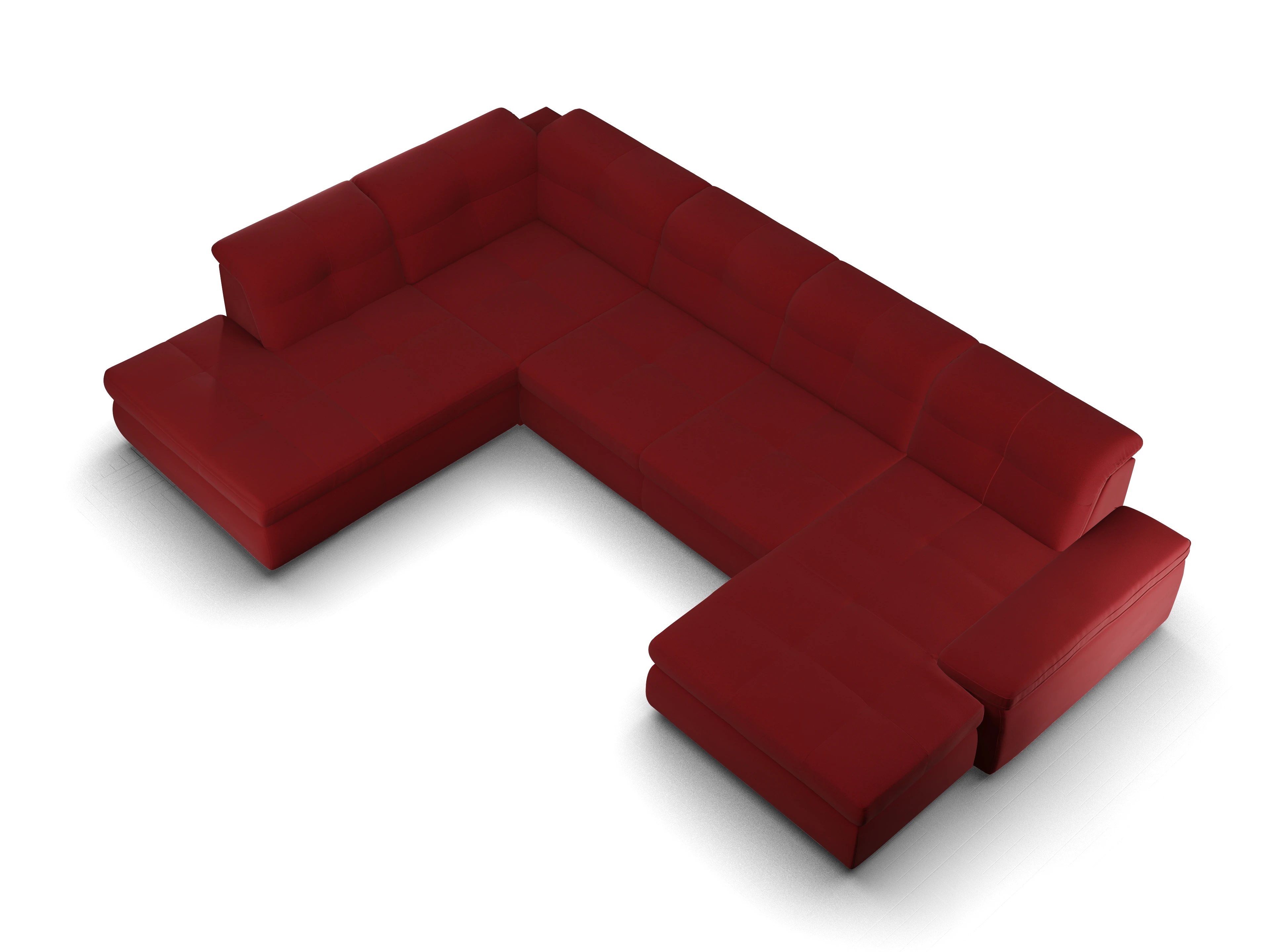 Sitz Concept smart 1001 Canapé Large SE 1,5Aho R Ansicht des Produktes SC Smart 1001 Wohnlandschaft offen beidseitig in Stoff Rot