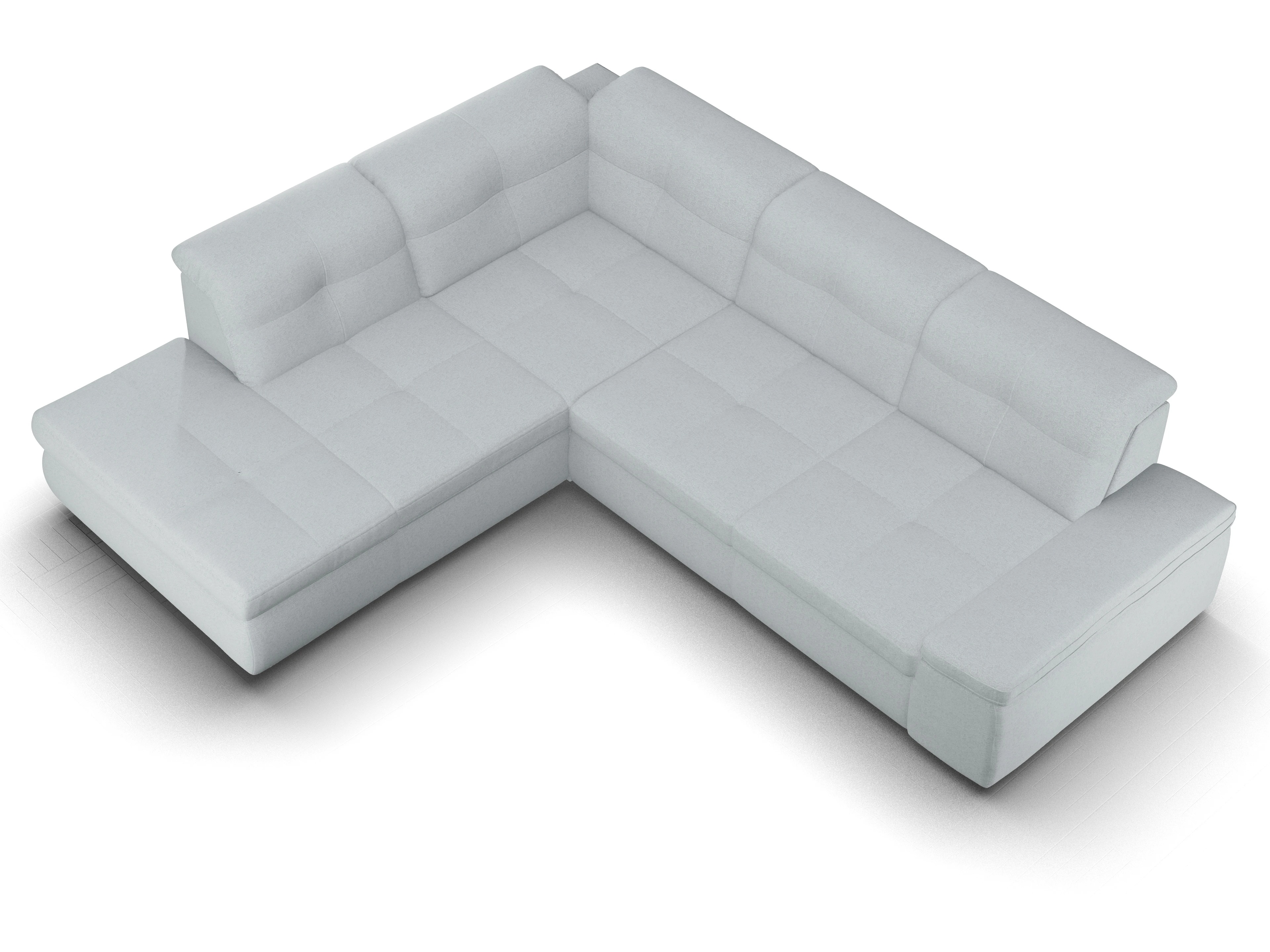 Ansicht des Produktes SC Smart 1001 Ecksofa links Abschluss offen in Stoff Blau