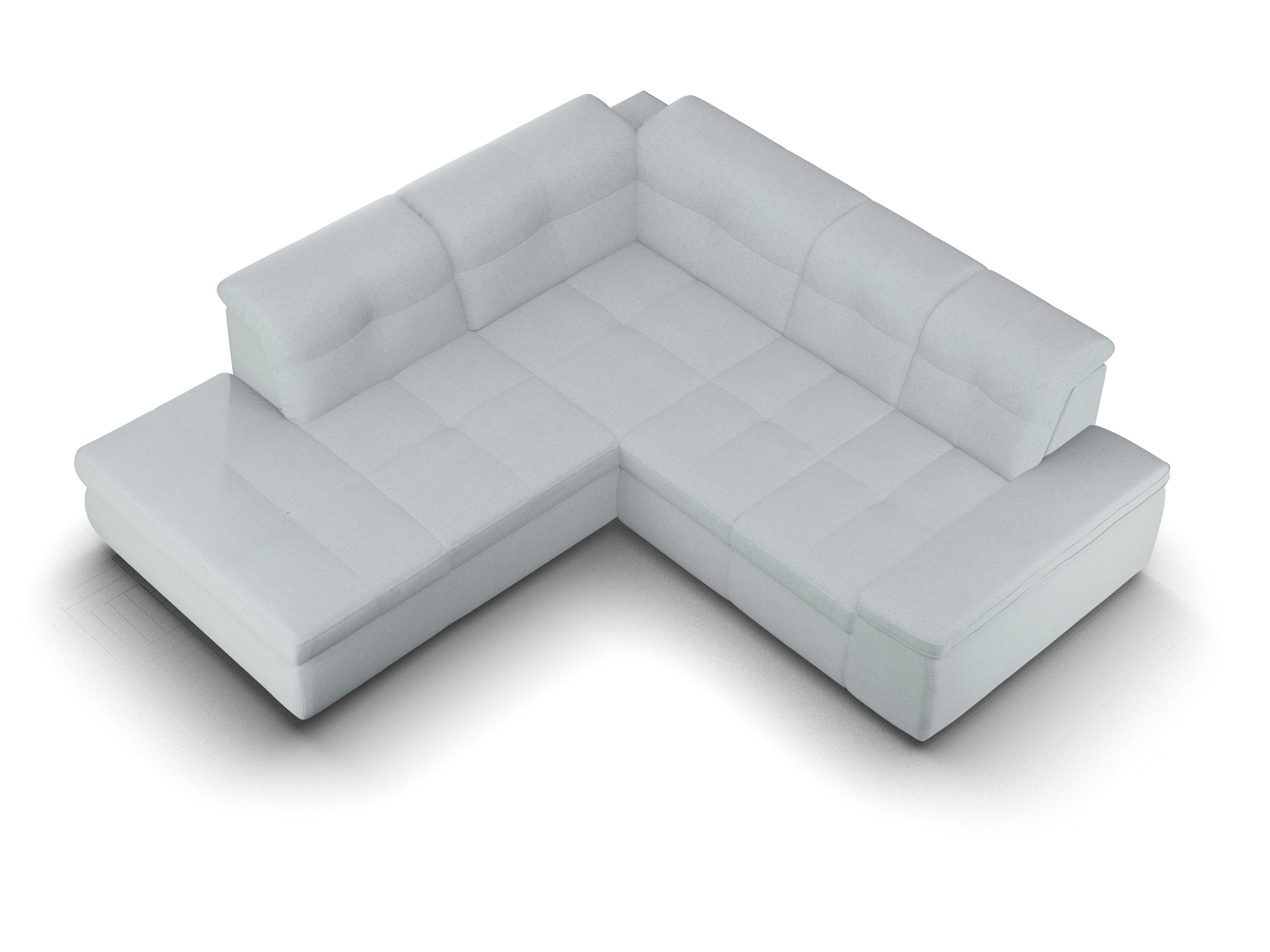 Ansicht des Produktes SC Smart 1001 Ecksofa links Abschluss offen in Stoff Blau