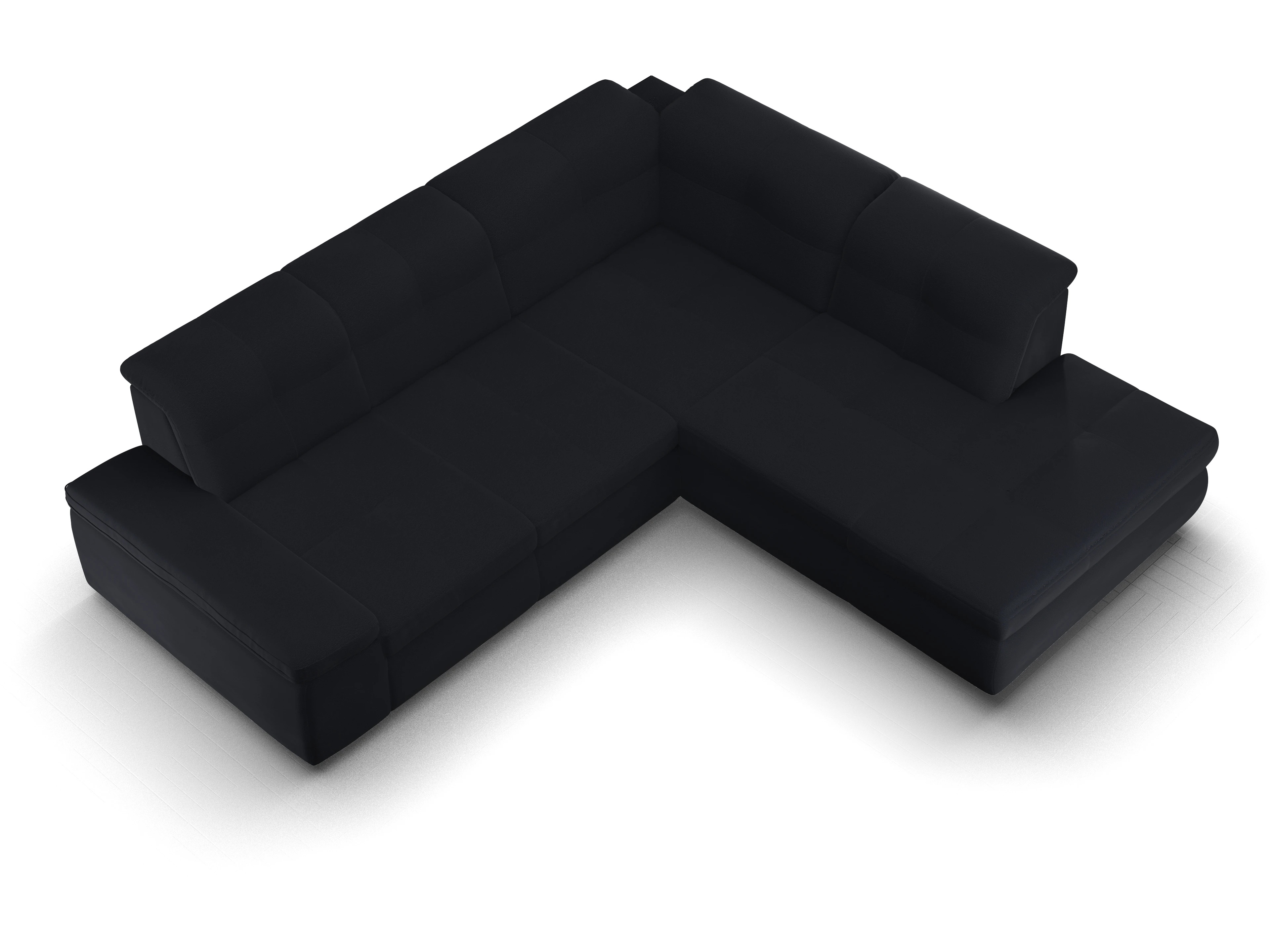 Ansicht des Produktes SC Smart 1001 Ecksofa rechts Abschluss offen in Stoff Blau