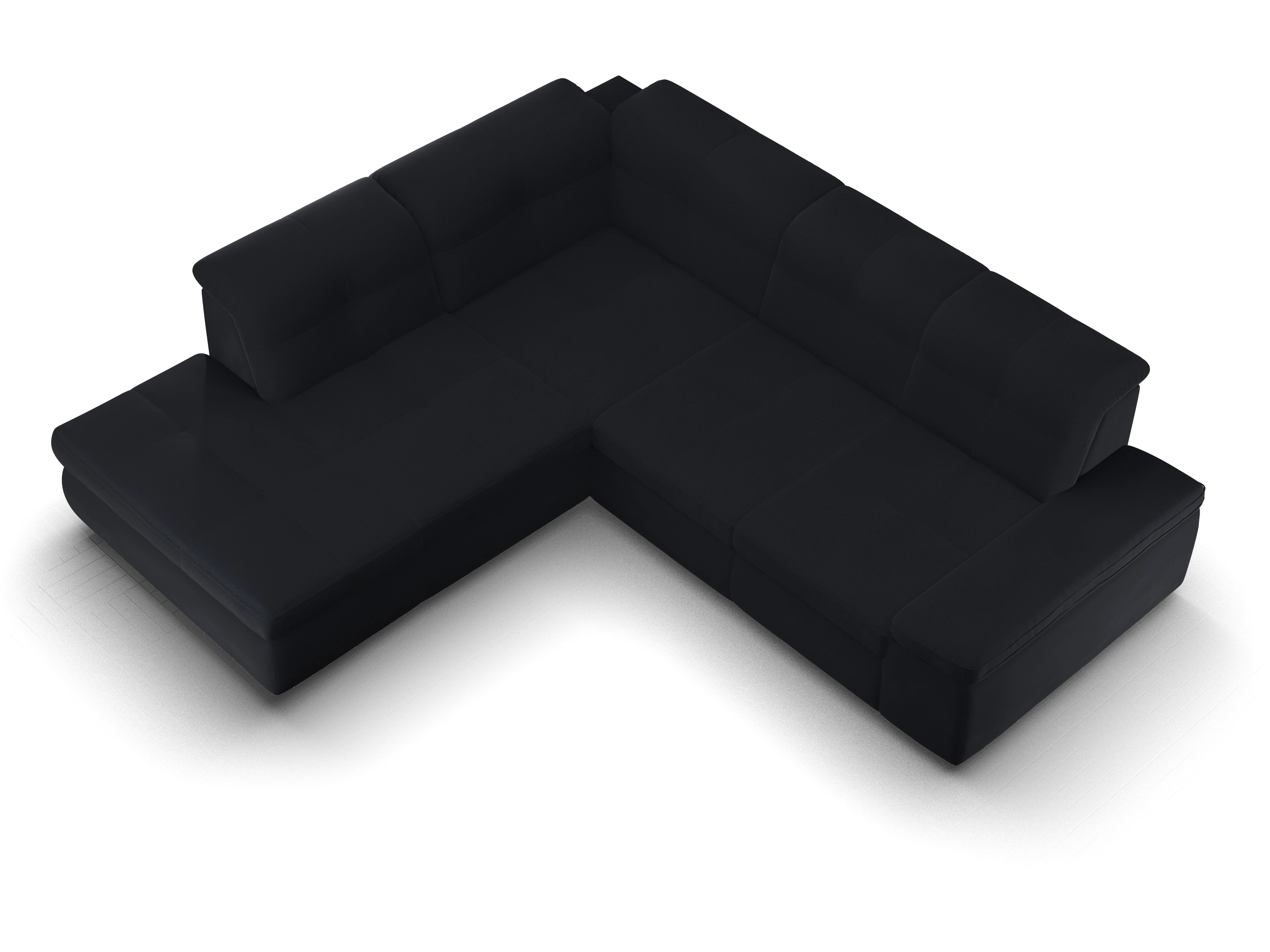 Ansicht des Produktes SC Smart 1001 Ecksofa links Abschluss offen in Stoff Blau