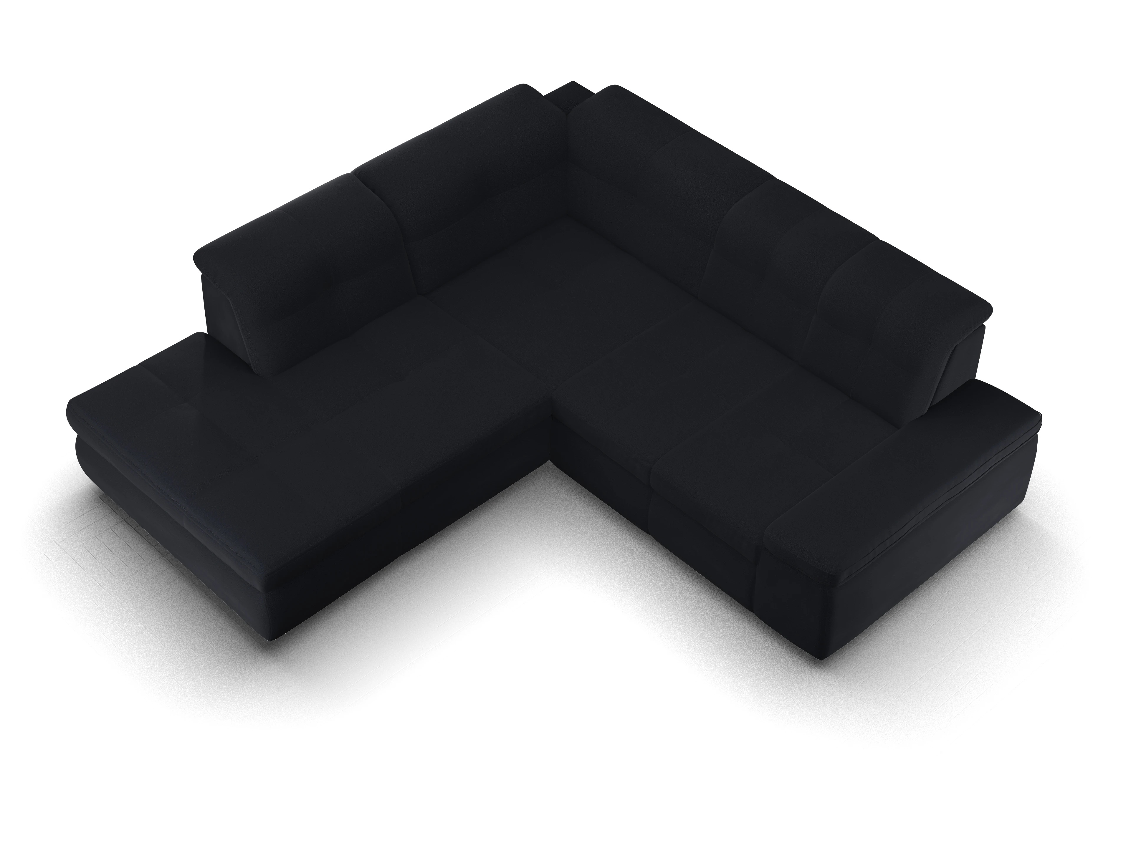Ansicht des Produktes SC Smart 1001 Ecksofa links Abschluss offen in Stoff Blau