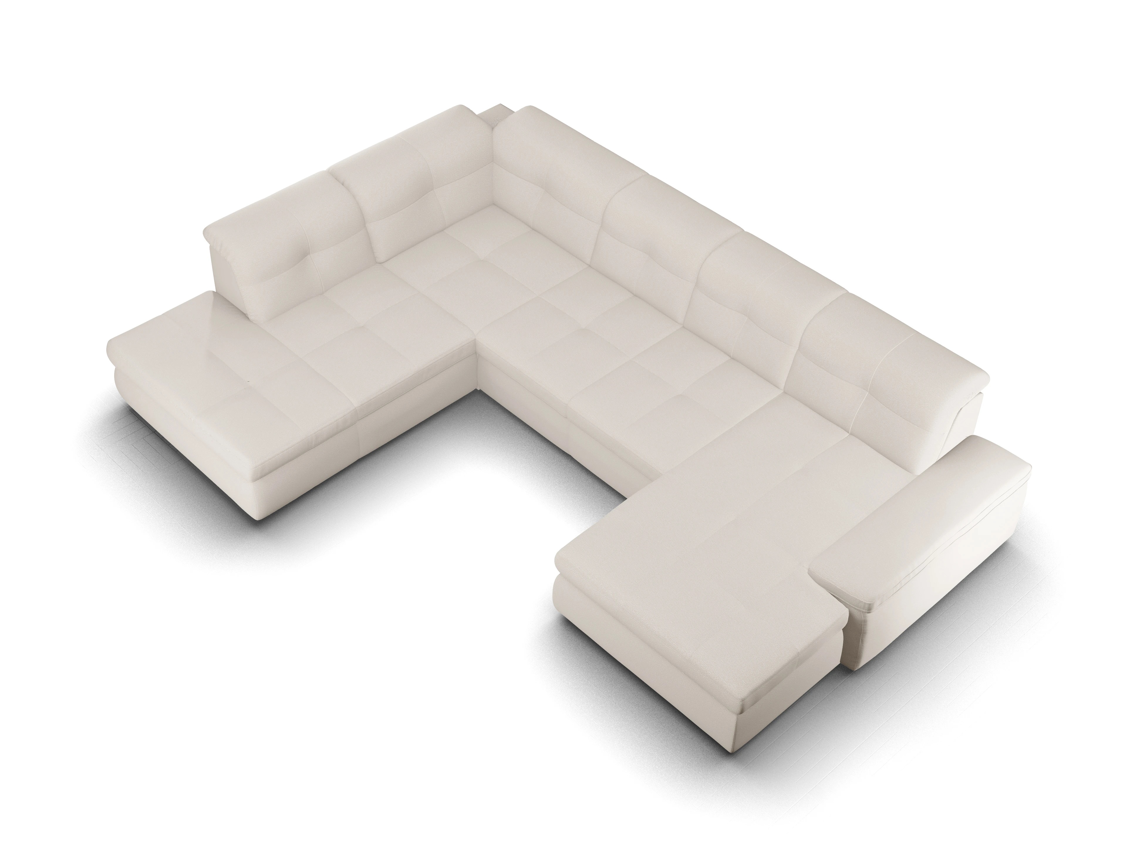 Ansicht des Produktes SC Smart 1001 Wohnlandschaft offen beidseitig in Stoff Beige