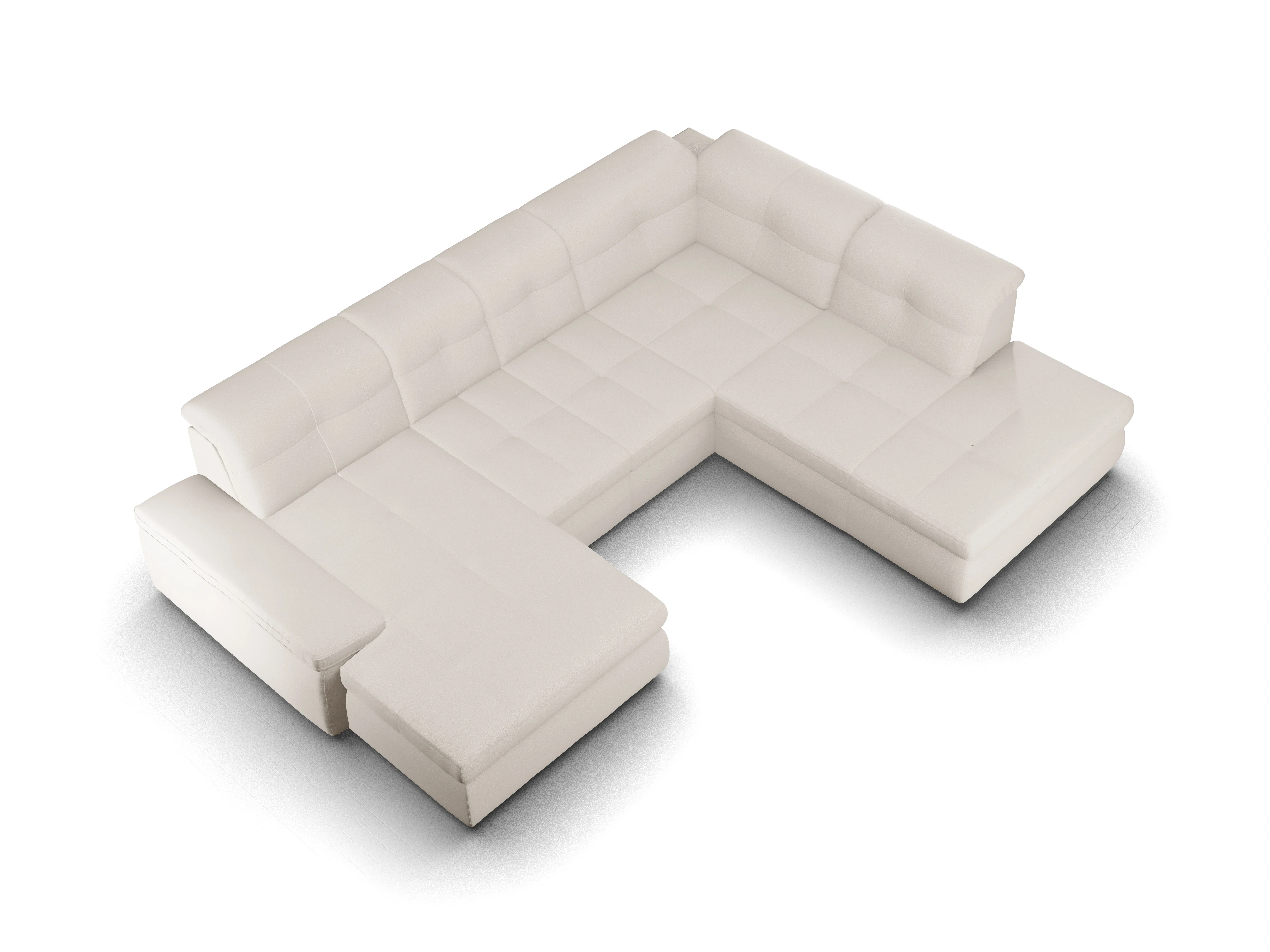 Sitz Concept smart 1001 Canape Small SE 1,5Aho L Ansicht des Produktes SC Smart 1001 Wohnlandschaft offen beidseitig in Stoff Beige