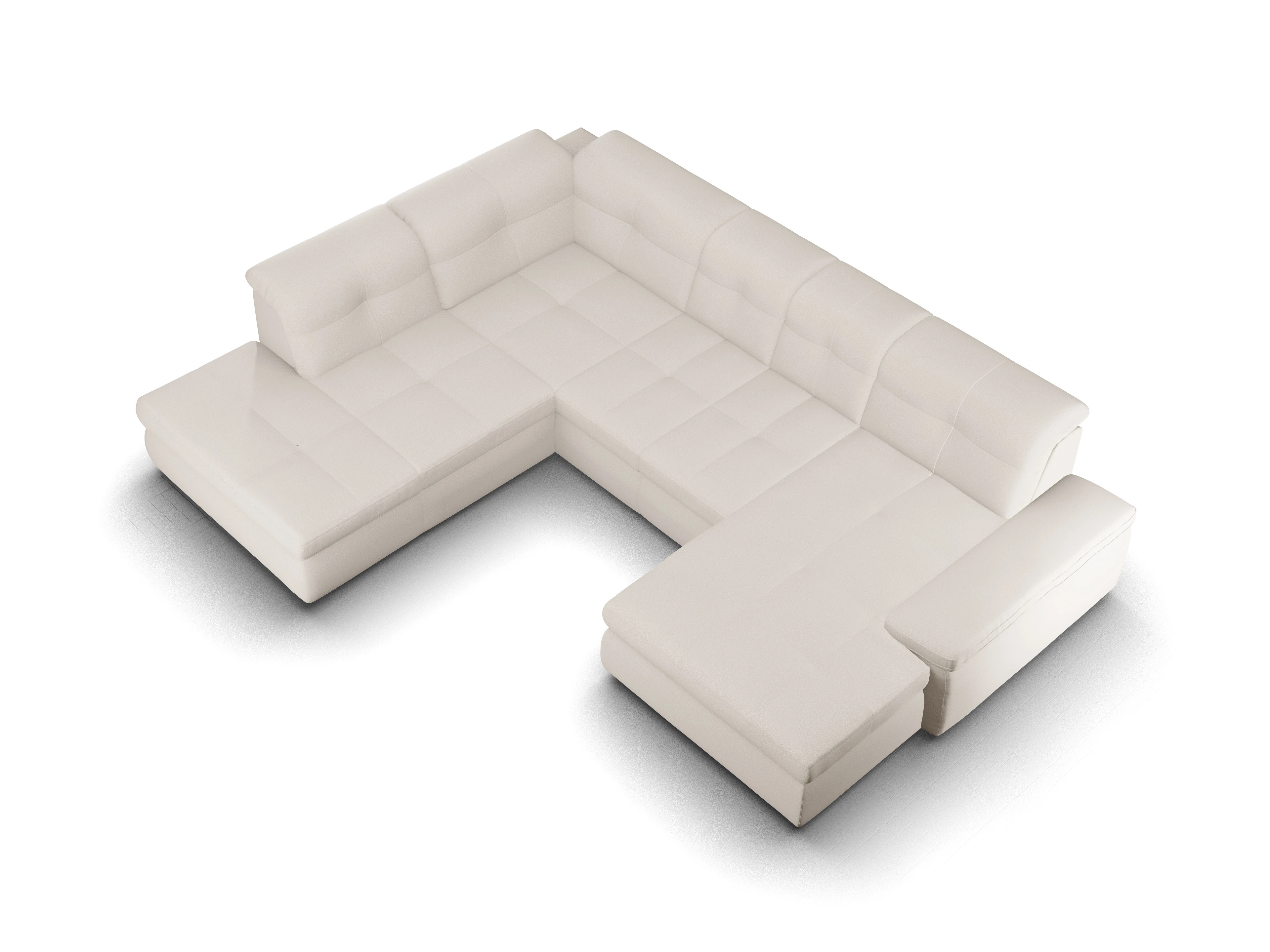 Ansicht des Produktes SC Smart 1001 Wohnlandschaft offen beidseitig in Stoff Beige
