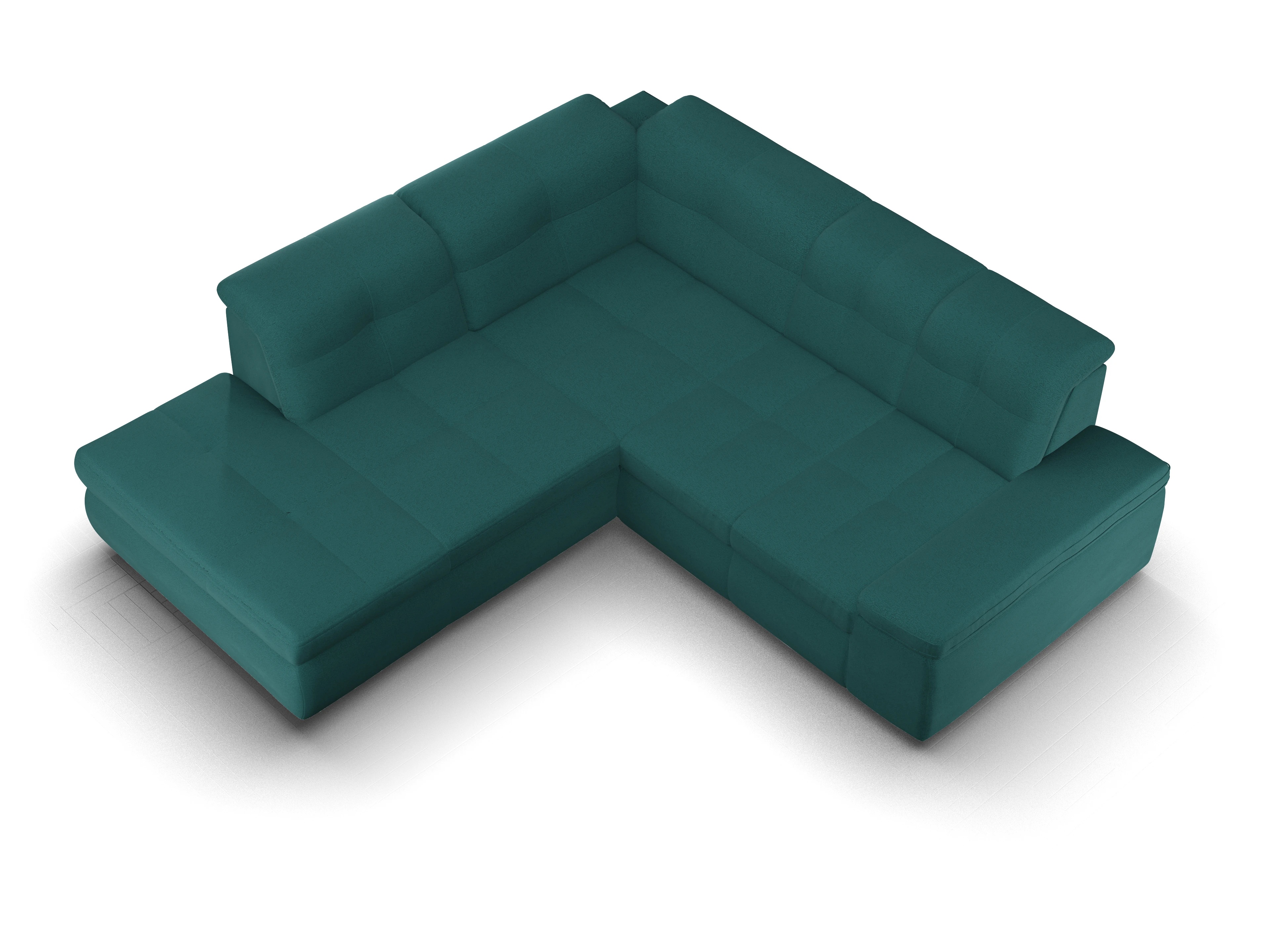 Ansicht des Produktes SC Smart 1001 Ecksofa links Abschluss offen in Stoff Blau