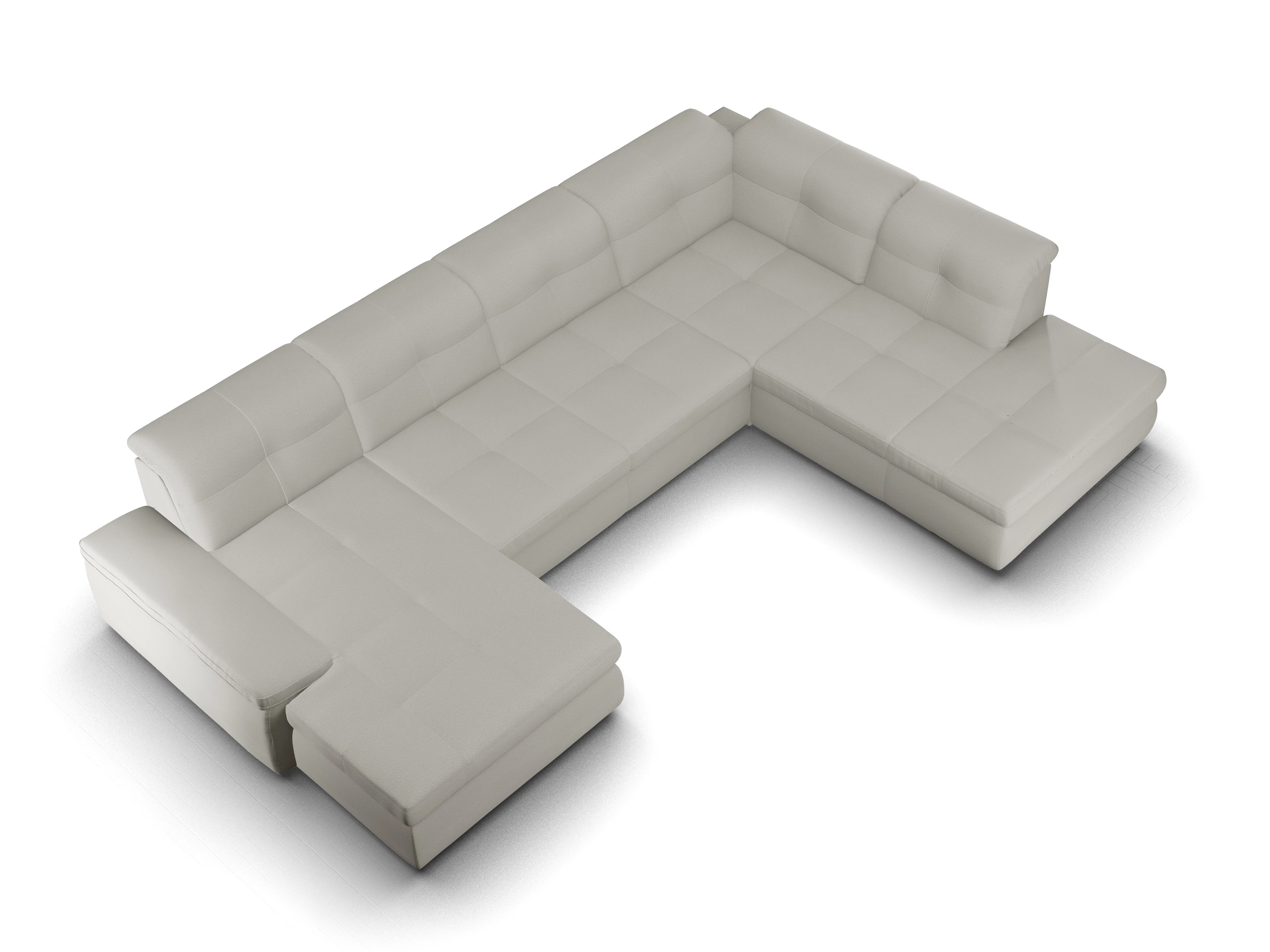 Sitz Concept smart 1001 Canapé Large SE 1,5Aho L Ansicht des Produktes SC Smart 1001 Wohnlandschaft offen beidseitig in Stoff Grau