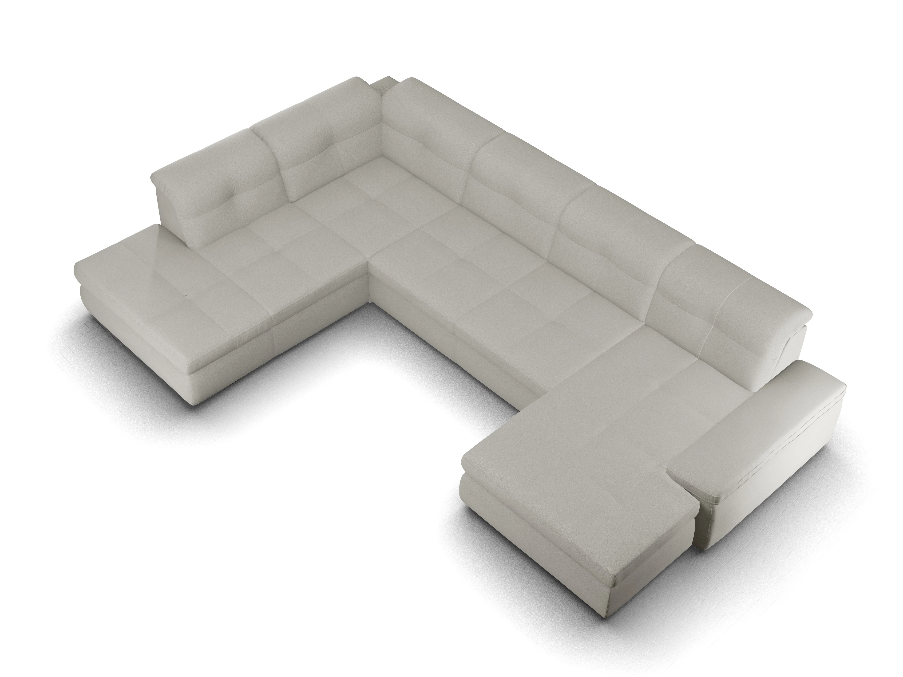 Sitz Concept smart 1001 Canapé Large SE 1,5Aho R Ansicht des Produktes SC Smart 1001 Wohnlandschaft offen beidseitig in Stoff Grau