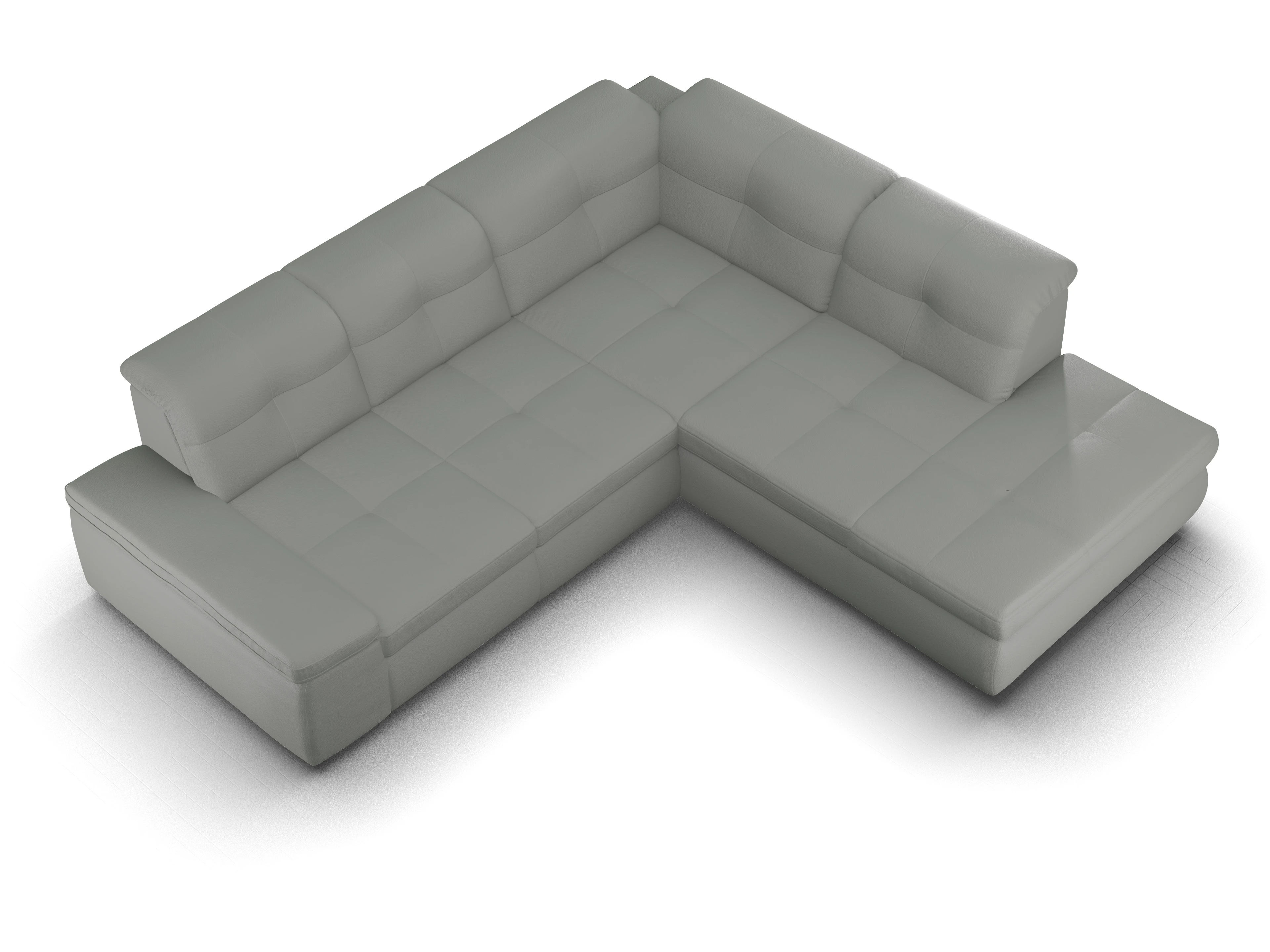Sitz Concept smart 1001 Ecksofa 1,5Aho SE Medium R Ansicht des Produktes SC Smart 1001 Ecksofa rechts Abschluss offen in Stoff Grau