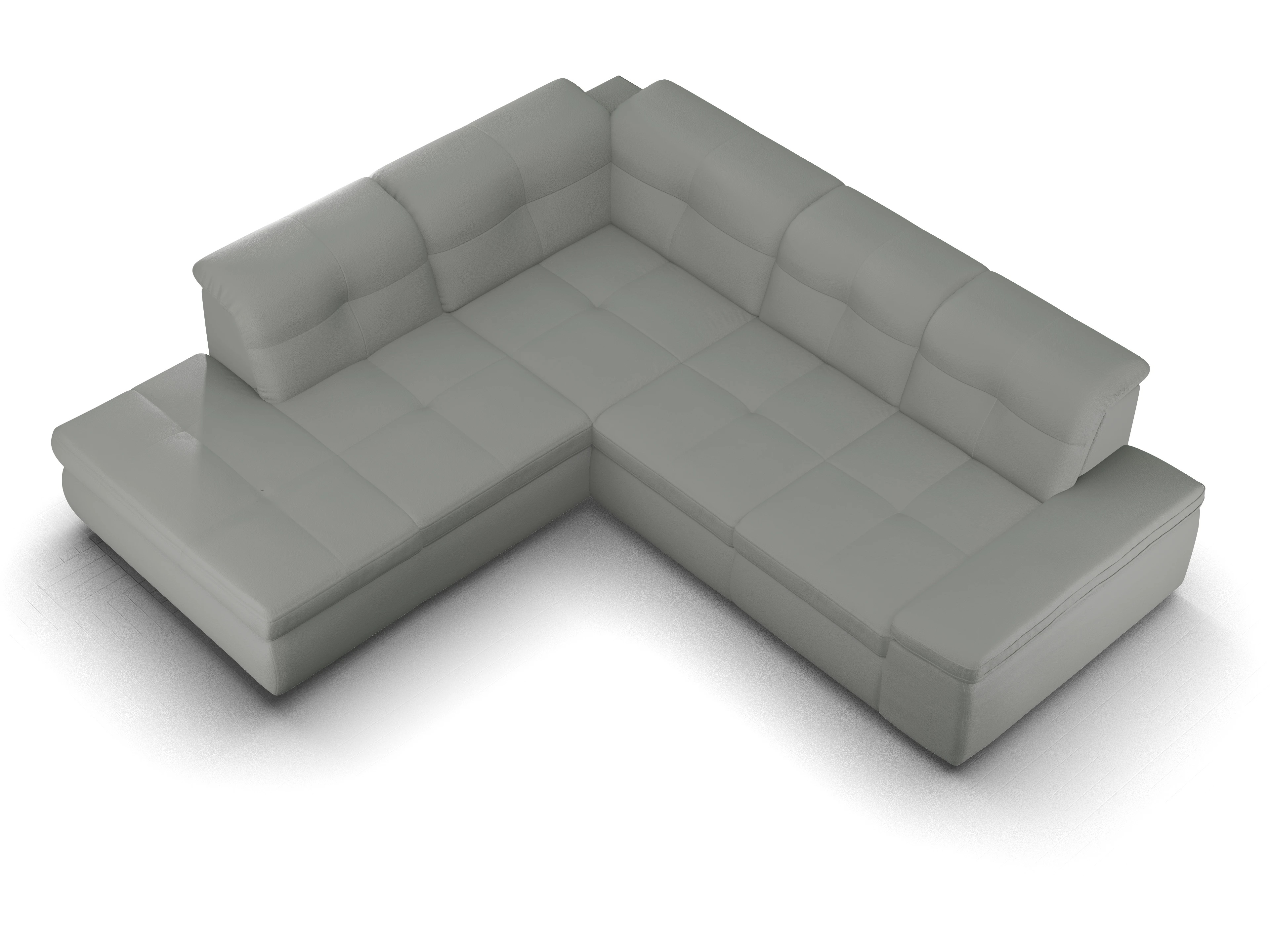Ansicht des Produktes SC Smart 1001 Ecksofa links Abschluss offen in Stoff Grau