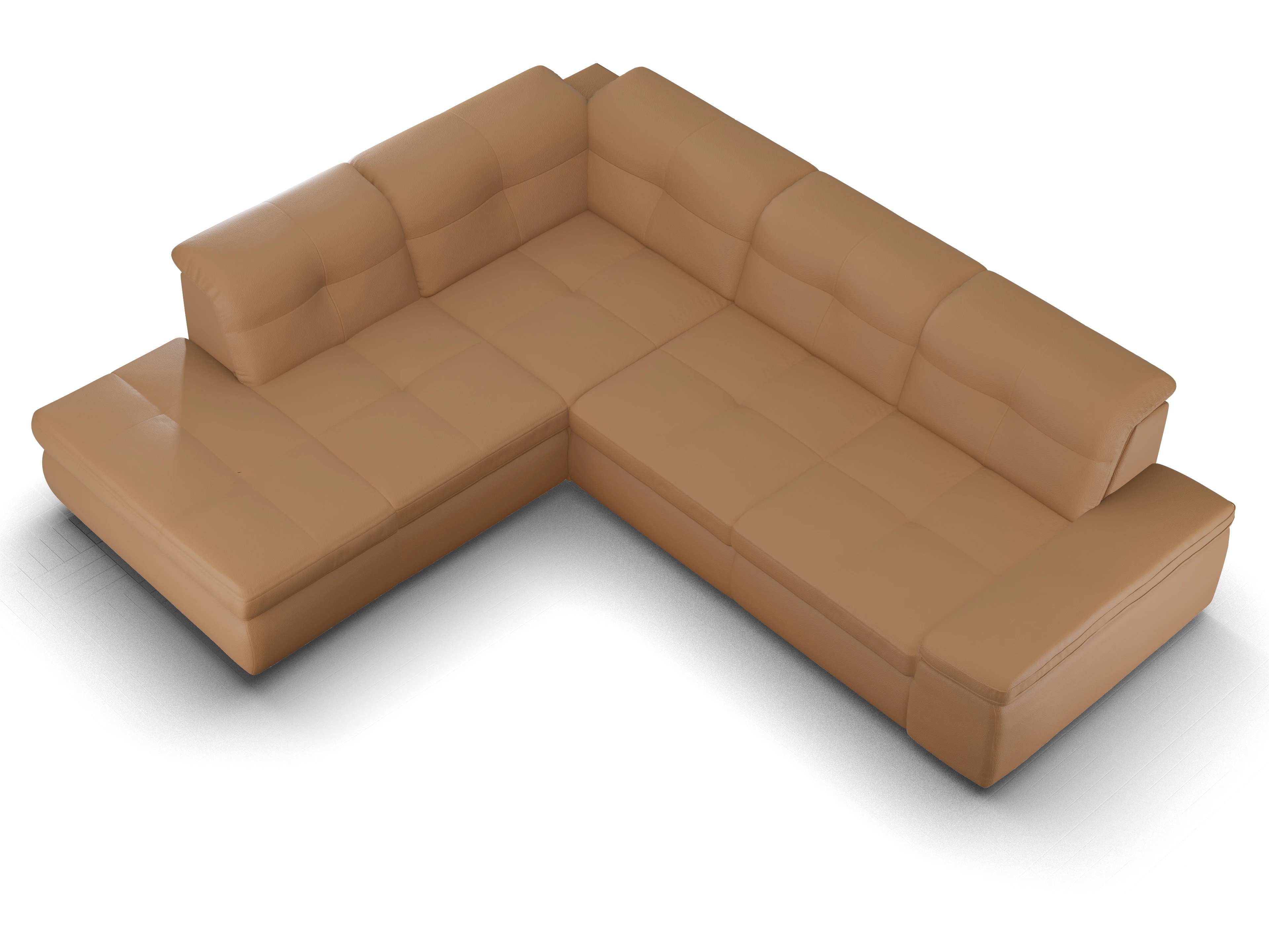 Ansicht des Produktes SC Smart 1001 Ecksofa links Abschluss offen in Stoff Braun