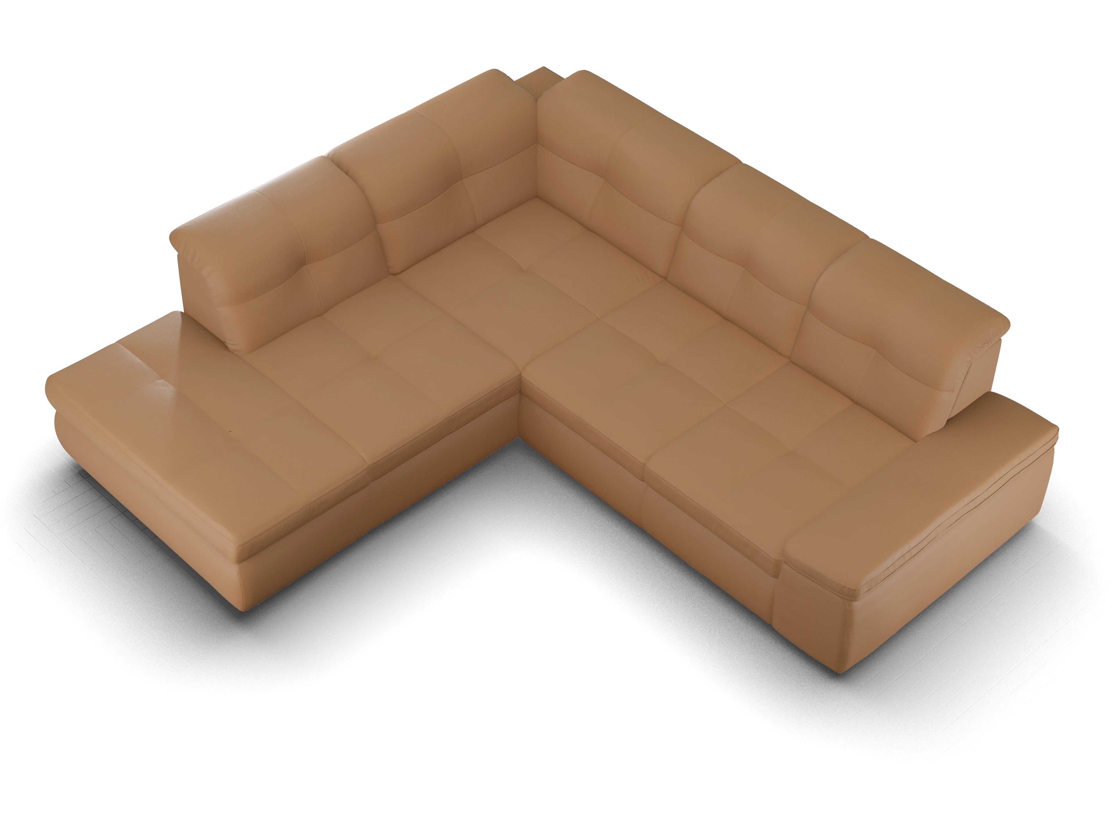 Ansicht des Produktes SC Smart 1001 Ecksofa links Abschluss offen in Stoff Braun
