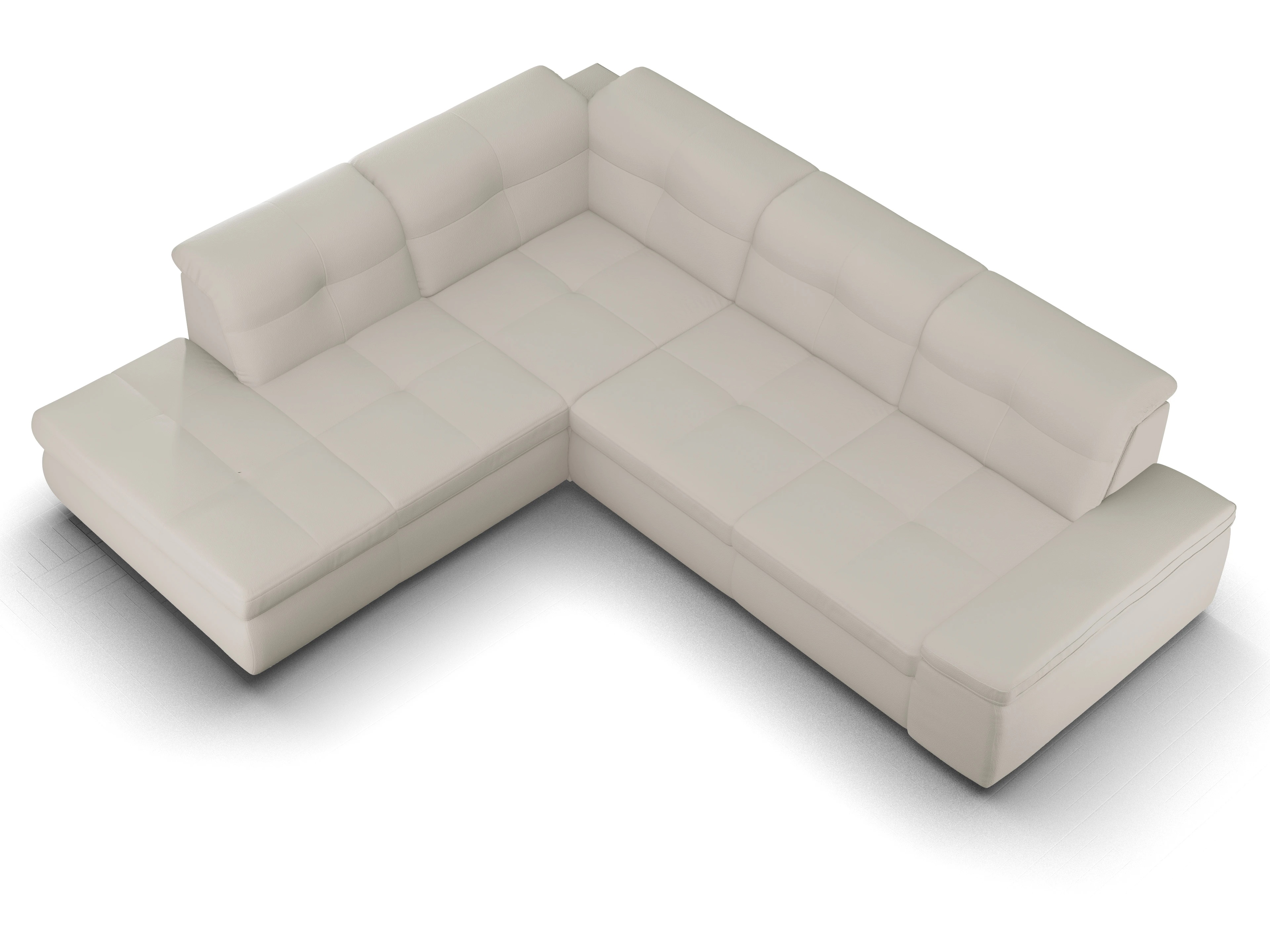 Ansicht des Produktes SC Smart 1001 Ecksofa links Abschluss offen in Stoff Beige