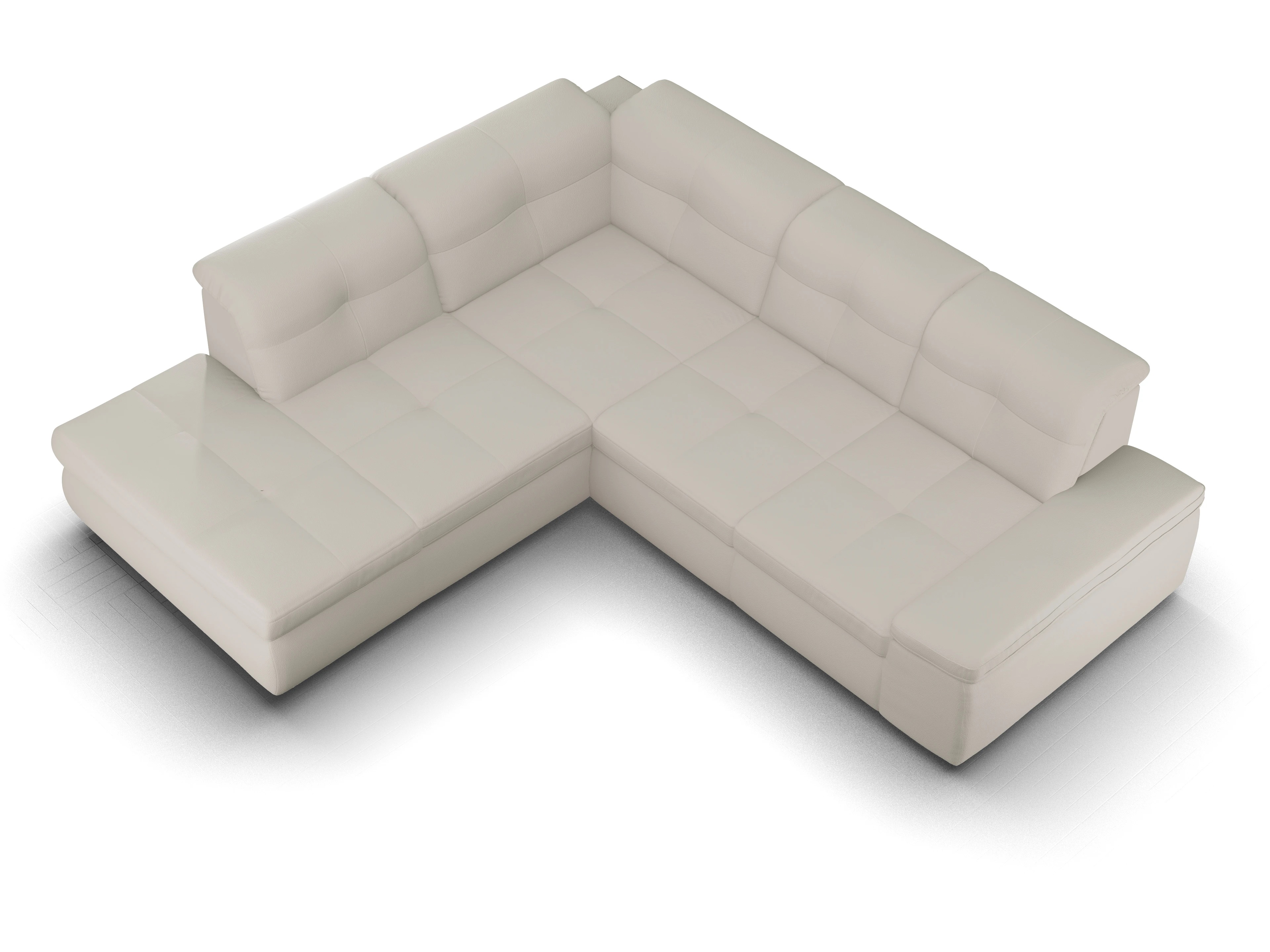 Ansicht des Produktes SC Smart 1001 Ecksofa links Abschluss offen in Stoff Beige